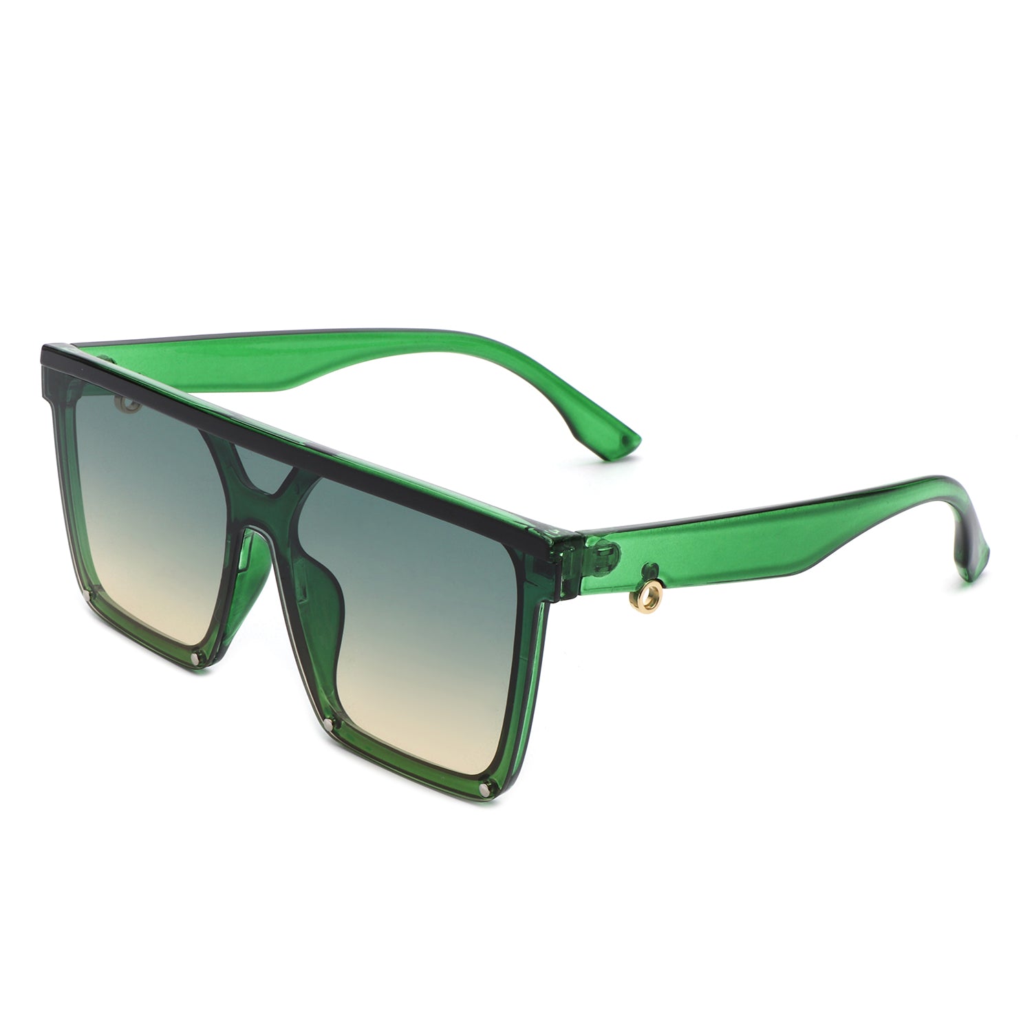 Sunquest Oversized Square Flat Top Sunglasses for Women, featuring a stylish design with a plastic frame and PC lenses, perfect for sun protection.