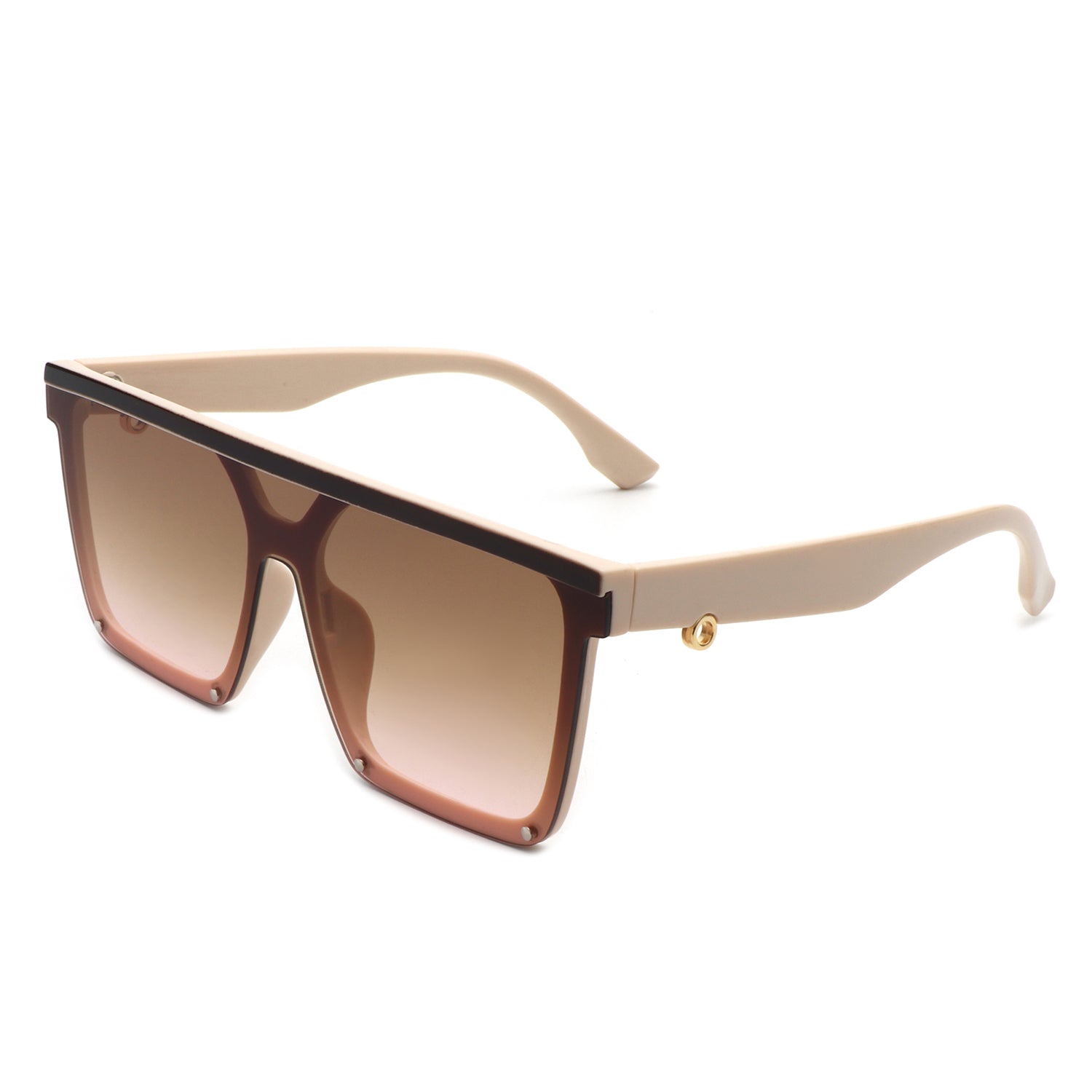 Sunquest Oversized Square Flat Top Sunglasses for Women, featuring a stylish design with a plastic frame and PC lenses, perfect for sun protection.