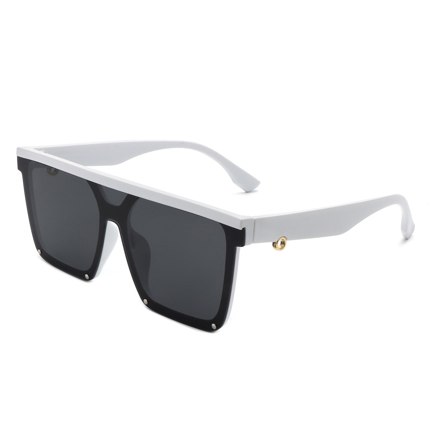 Sunquest Oversized Square Flat Top Sunglasses for Women, featuring a stylish design with a plastic frame and PC lenses, perfect for sun protection.