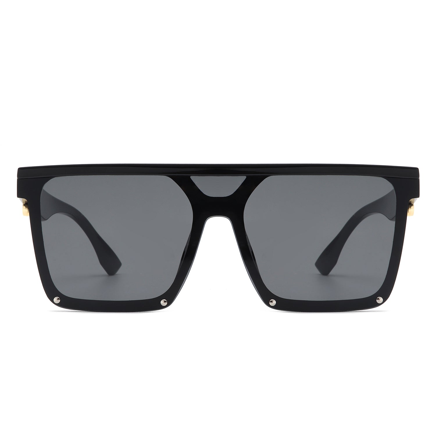 Sunquest Oversized Square Flat Top Sunglasses for Women, featuring a stylish design with a plastic frame and PC lenses, perfect for sun protection.