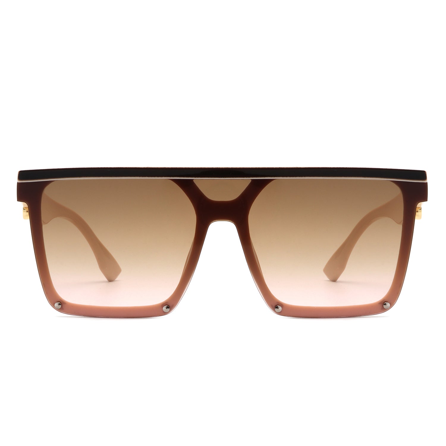 Sunquest Oversized Square Flat Top Sunglasses for Women, featuring a stylish design with a plastic frame and PC lenses, perfect for sun protection.