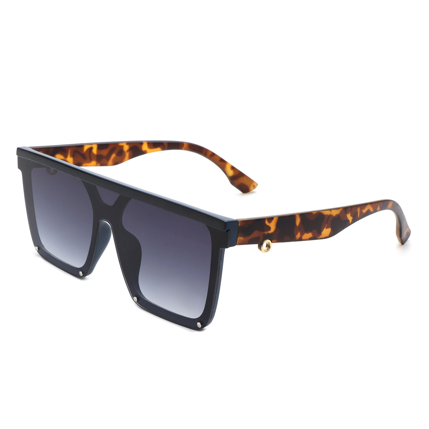 Sunquest Oversized Square Flat Top Sunglasses for Women, featuring a stylish design with a plastic frame and PC lenses, perfect for sun protection.