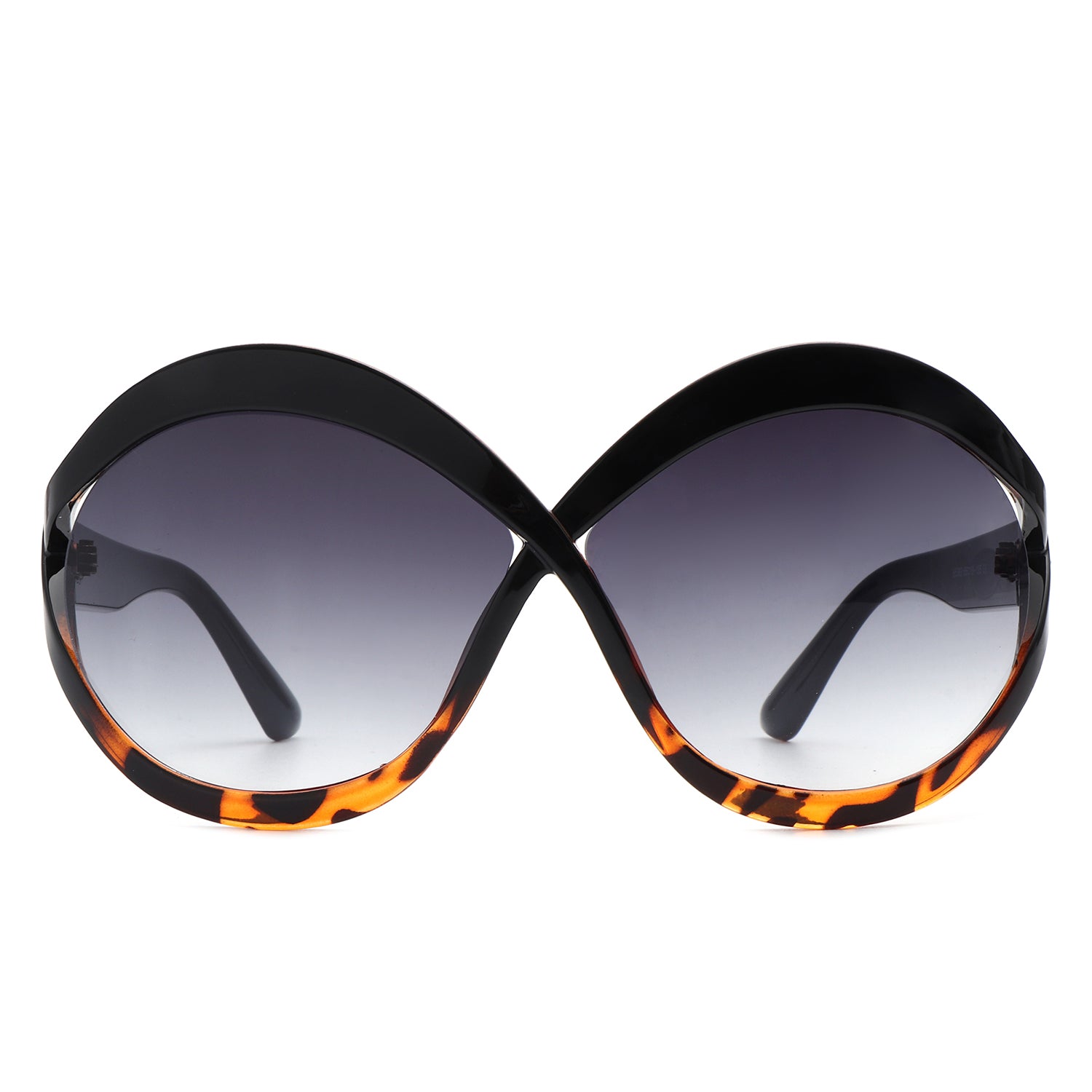 Sylvar Oversize Chic Oval Fashion Women Round Sunglasses with a stylish oversized design, featuring a plastic frame and PC lenses.