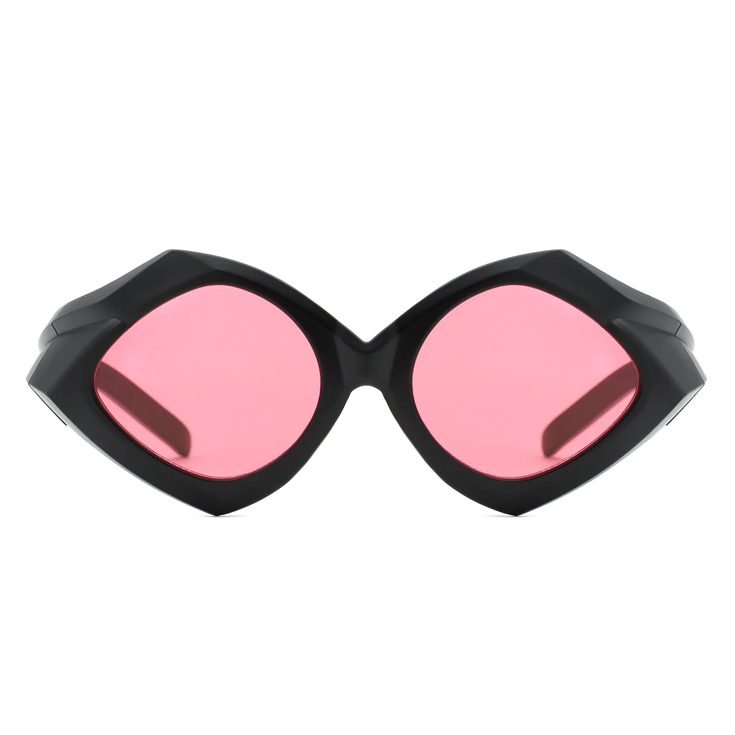 Talor Geometric Fashion Polygon Triangle Sunglasses featuring a unique triangle design with lightweight plastic frames and stylish packaging.