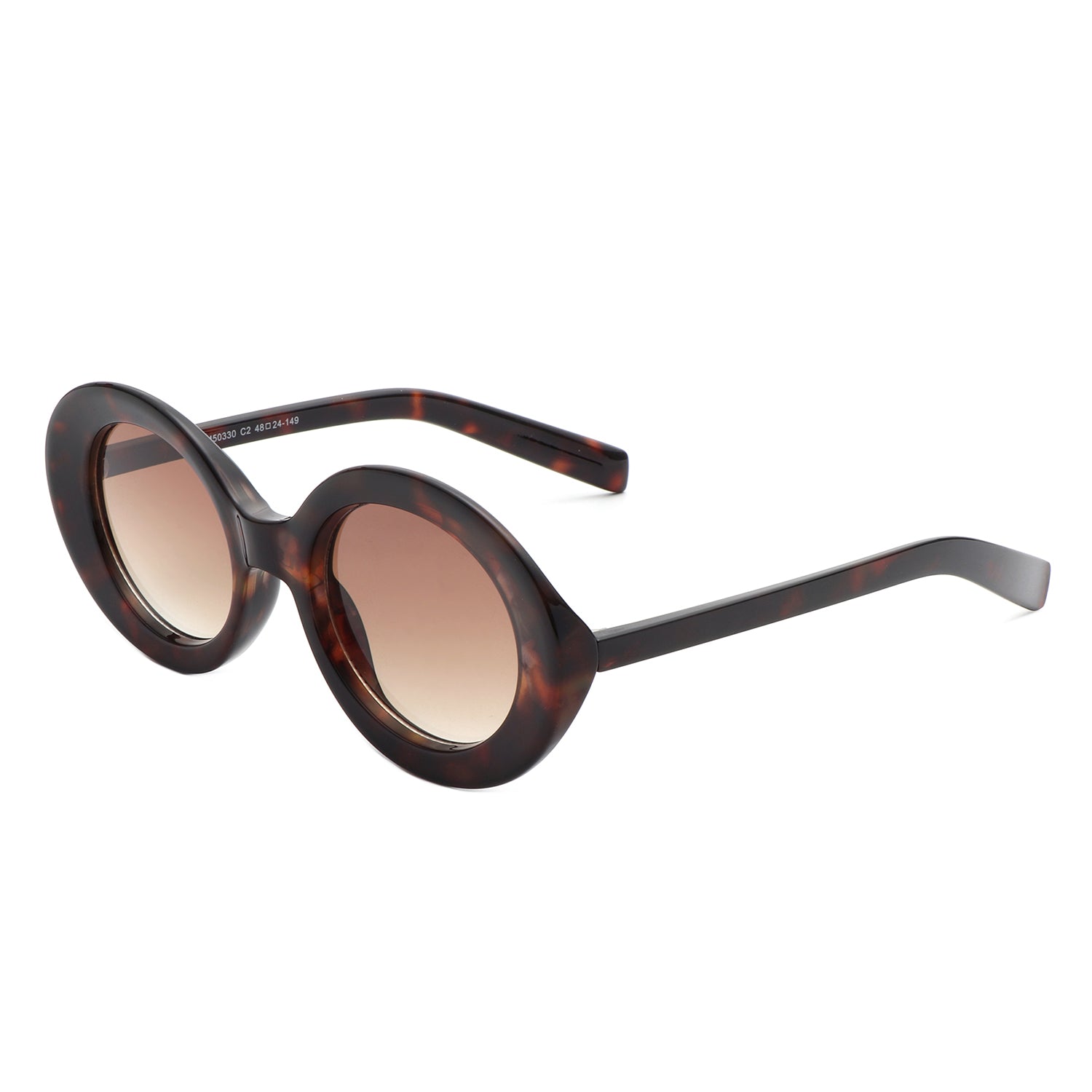 Talyn Round Retro Fashion Vintage Inspired Oval Sunglasses with a stylish plastic frame and protective lenses.