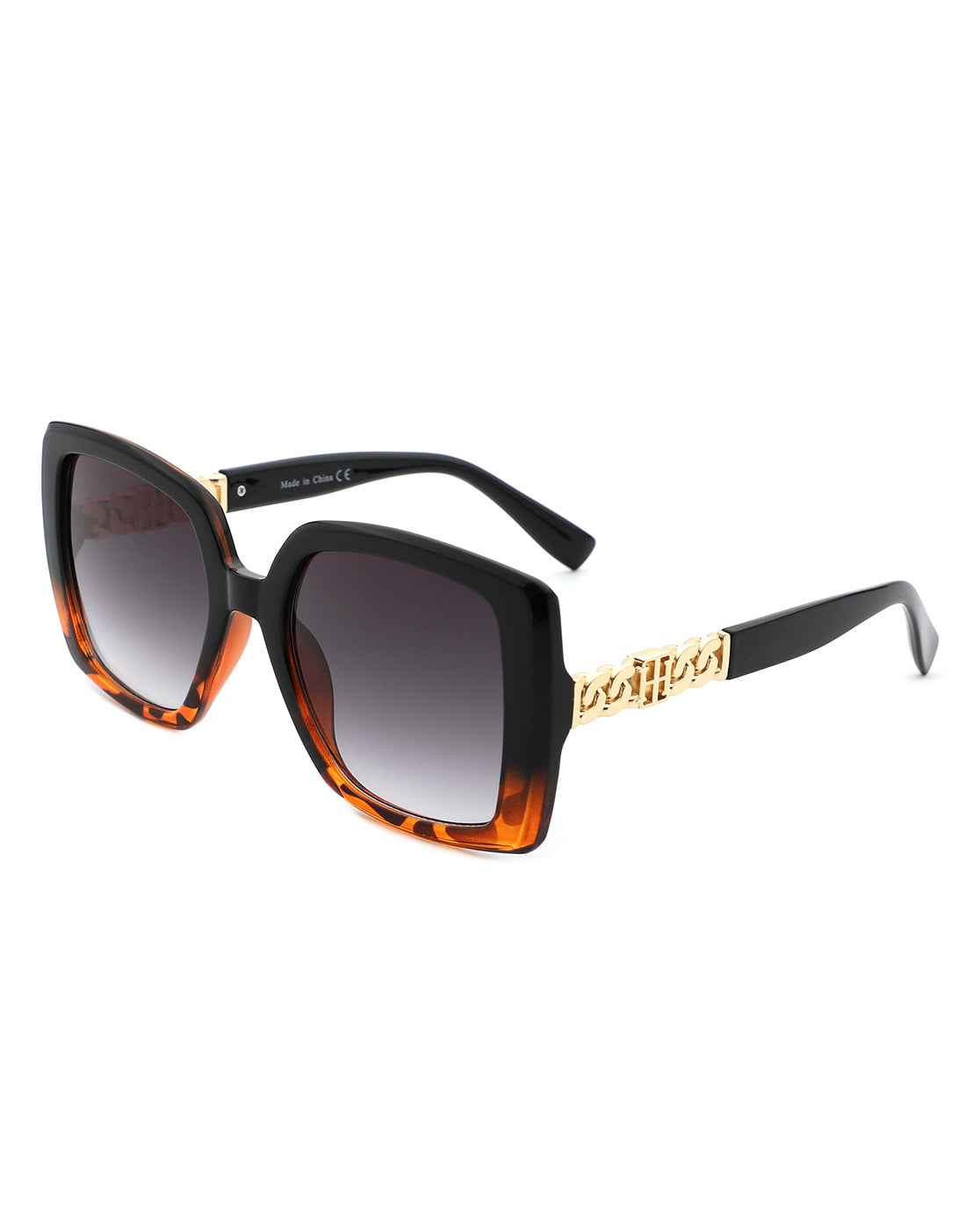 Thorne Women's Oversized Flat Top Square Fashion Sunglasses featuring a stylish flat top design and oversized square frames.