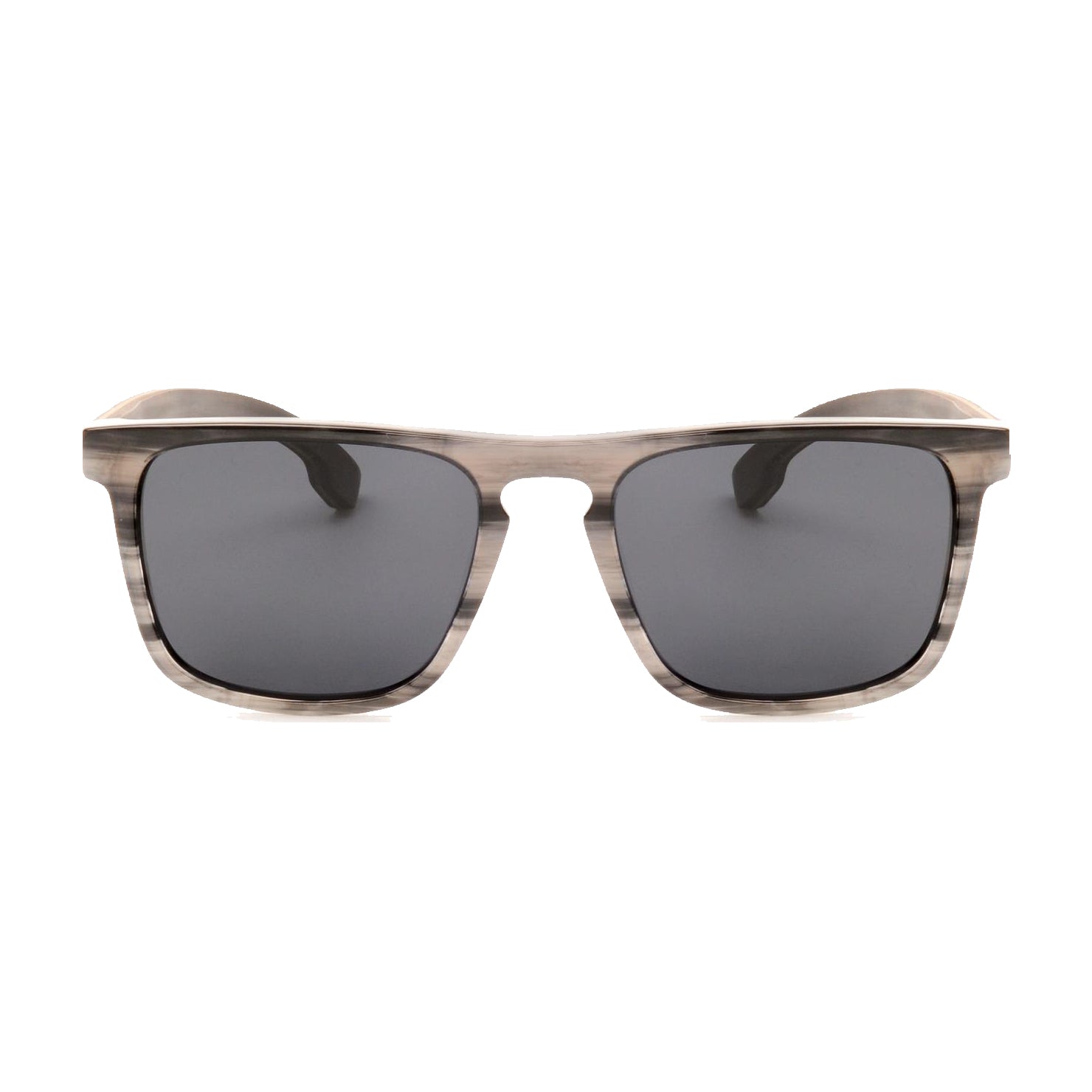 Tommy Acetate & Wood Sunglasses featuring bold flat top design with natural wood temples and TAC polarised lenses.