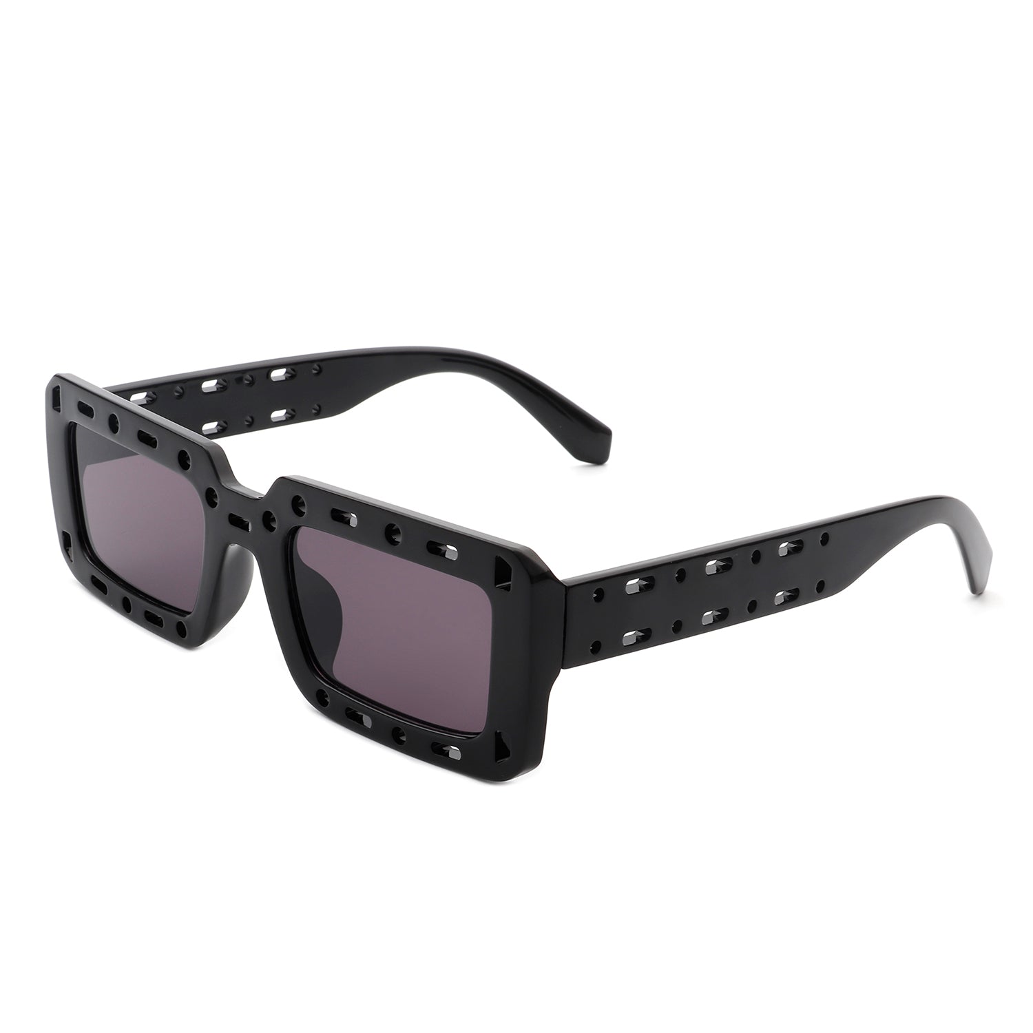 Undynite Rectangle Irregular Frame Retro Fashion Square Sunglasses with a stylish design and UV protection.