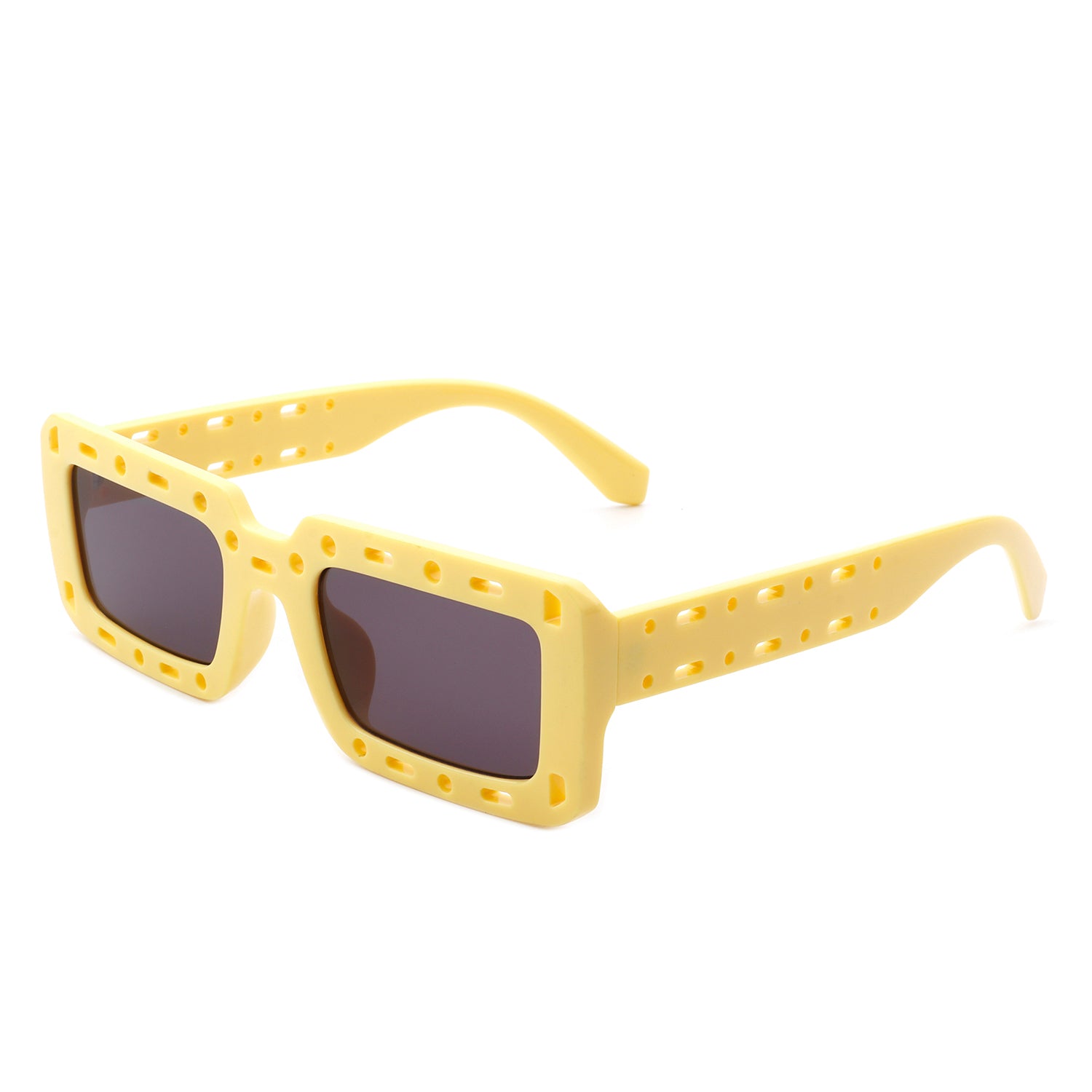 Undynite Rectangle Irregular Frame Retro Fashion Square Sunglasses with a stylish design and UV protection.