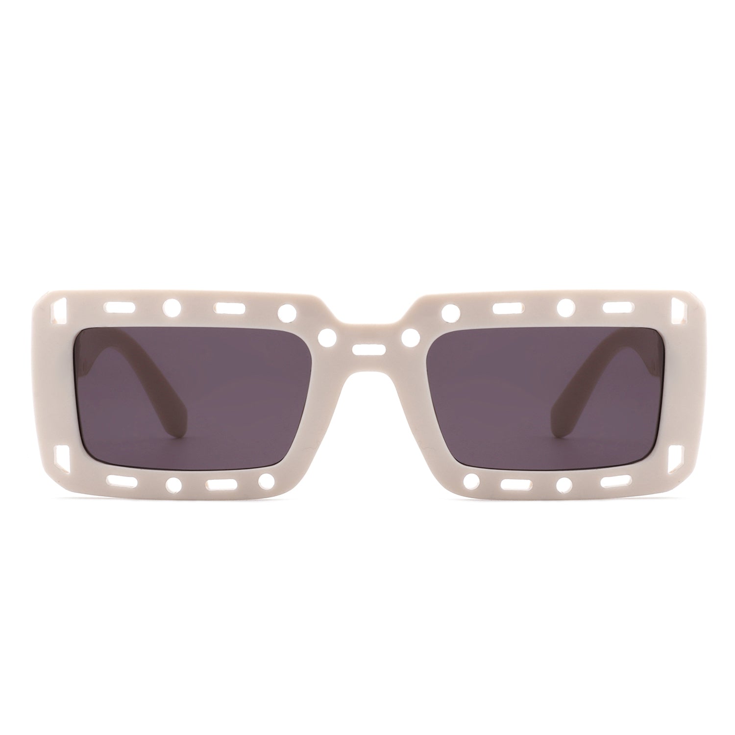 Undynite Rectangle Irregular Frame Retro Fashion Square Sunglasses with a stylish design and UV protection.