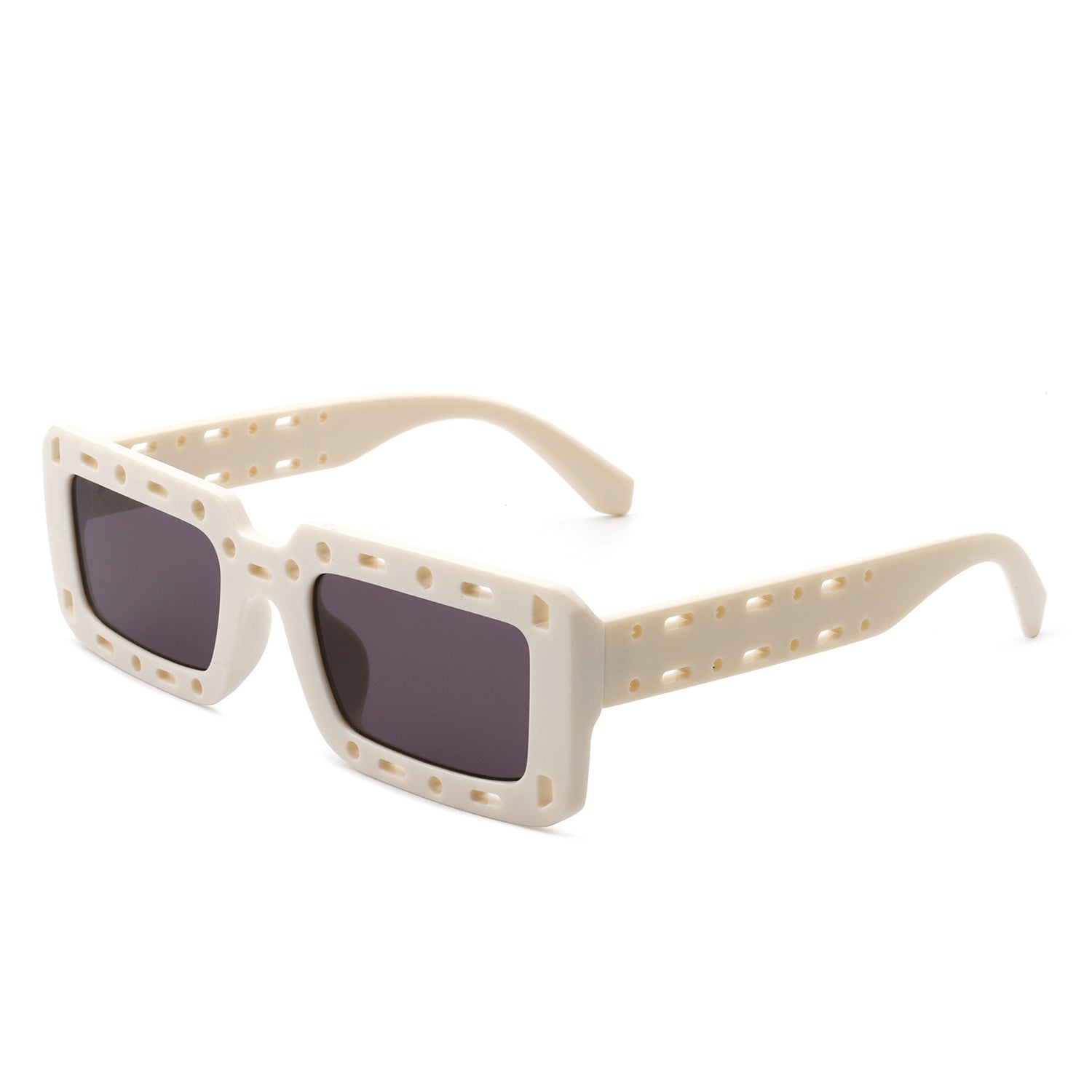 Undynite Rectangle Irregular Frame Retro Fashion Square Sunglasses with a stylish design and UV protection.