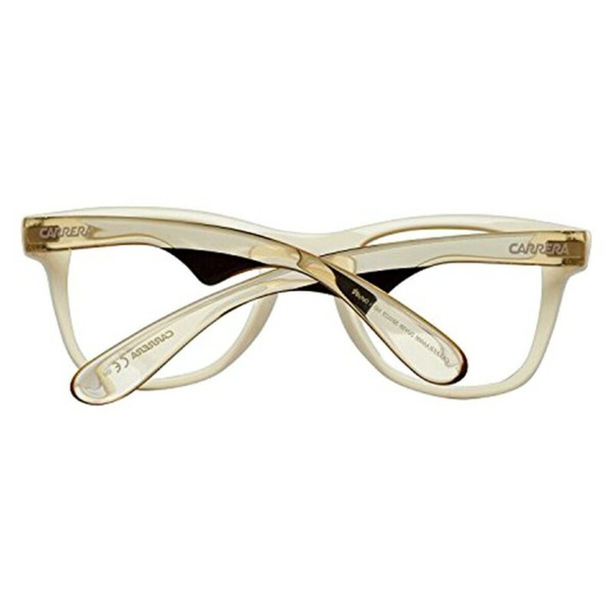 Folded clear Carrera eyeglasses.