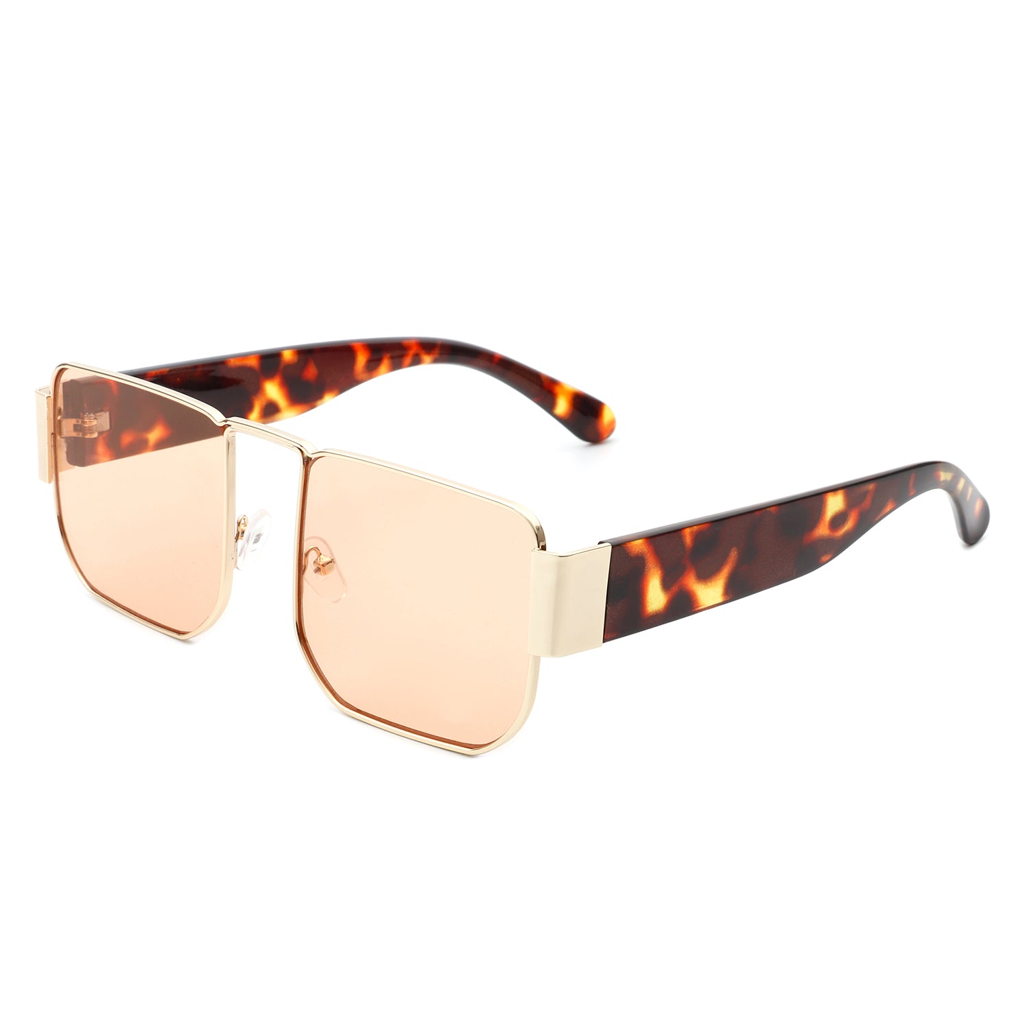 Ushad Square Retro Flat Top Tinted Vintage Fashion Sunglasses with a stylish design and UV protection.