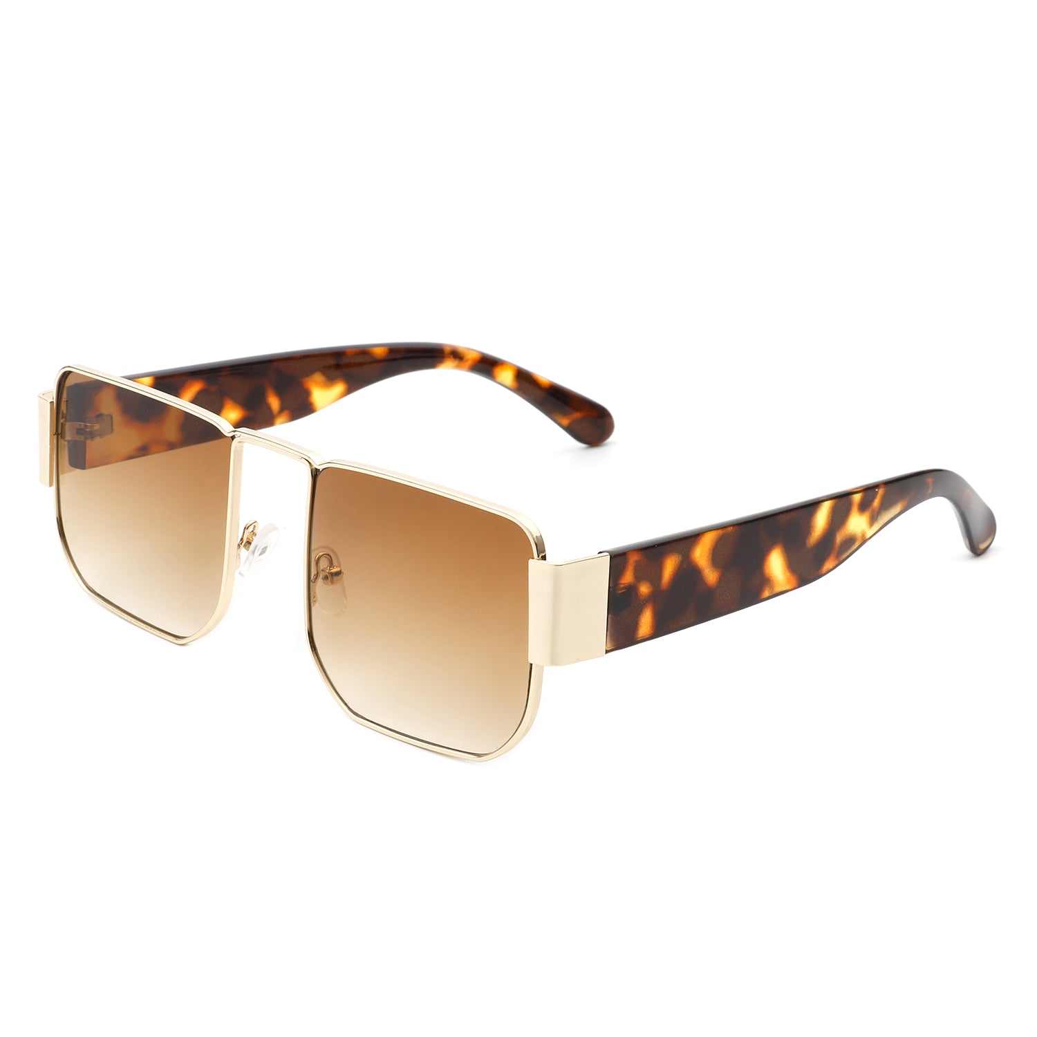 Ushad Square Retro Flat Top Tinted Vintage Fashion Sunglasses with a stylish design and UV protection.