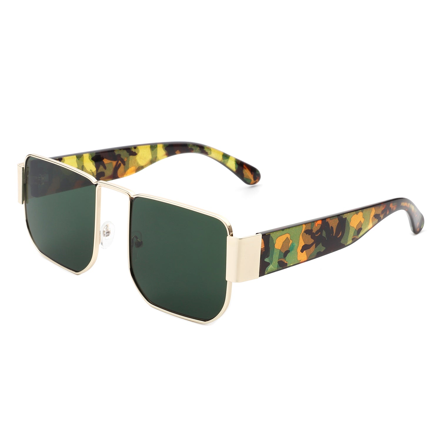 Ushad Square Retro Flat Top Tinted Vintage Fashion Sunglasses with a stylish design and UV protection.