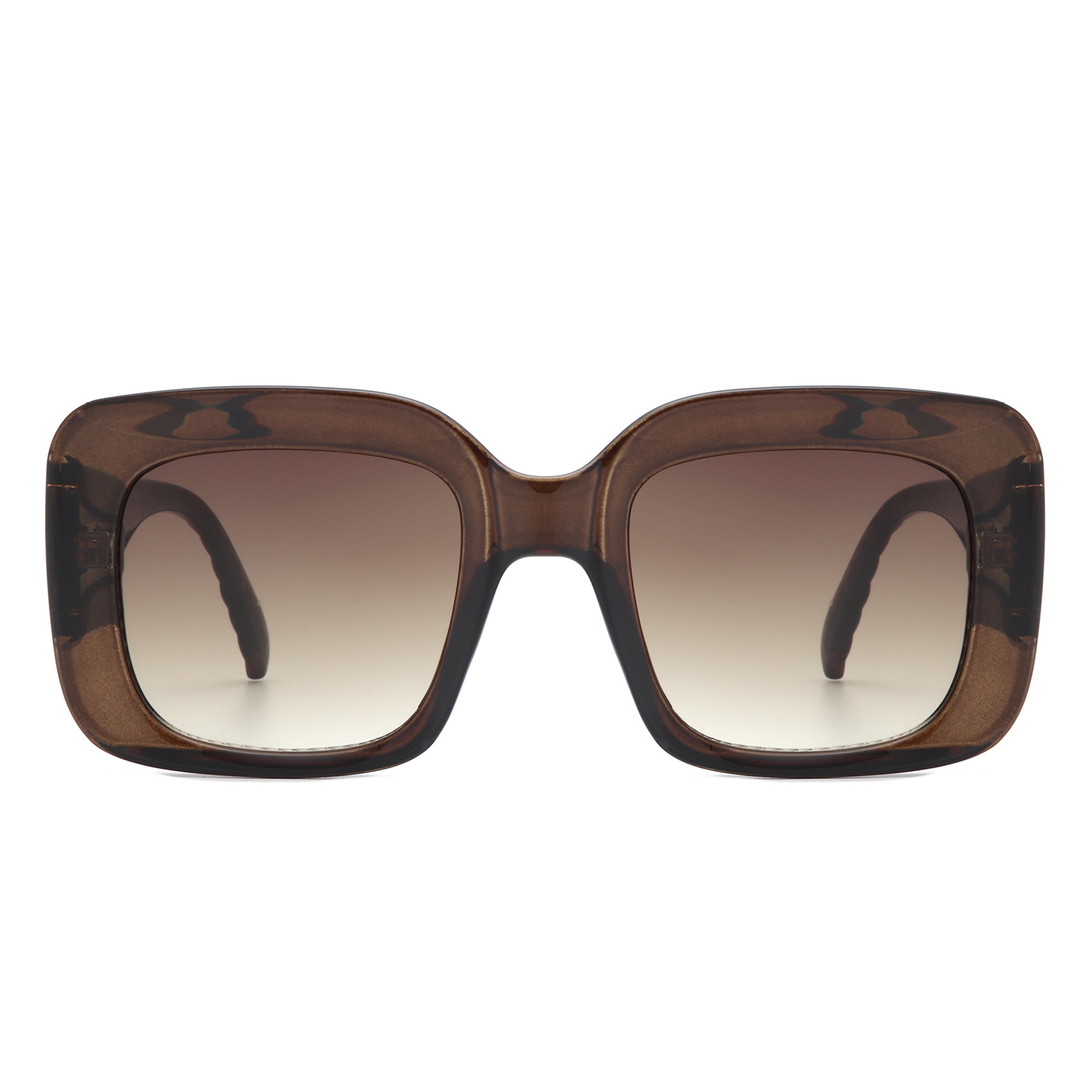 Vaelos Chunky Flat Top Square Thick Frame Sunglasses with stylish square design and UV protection.