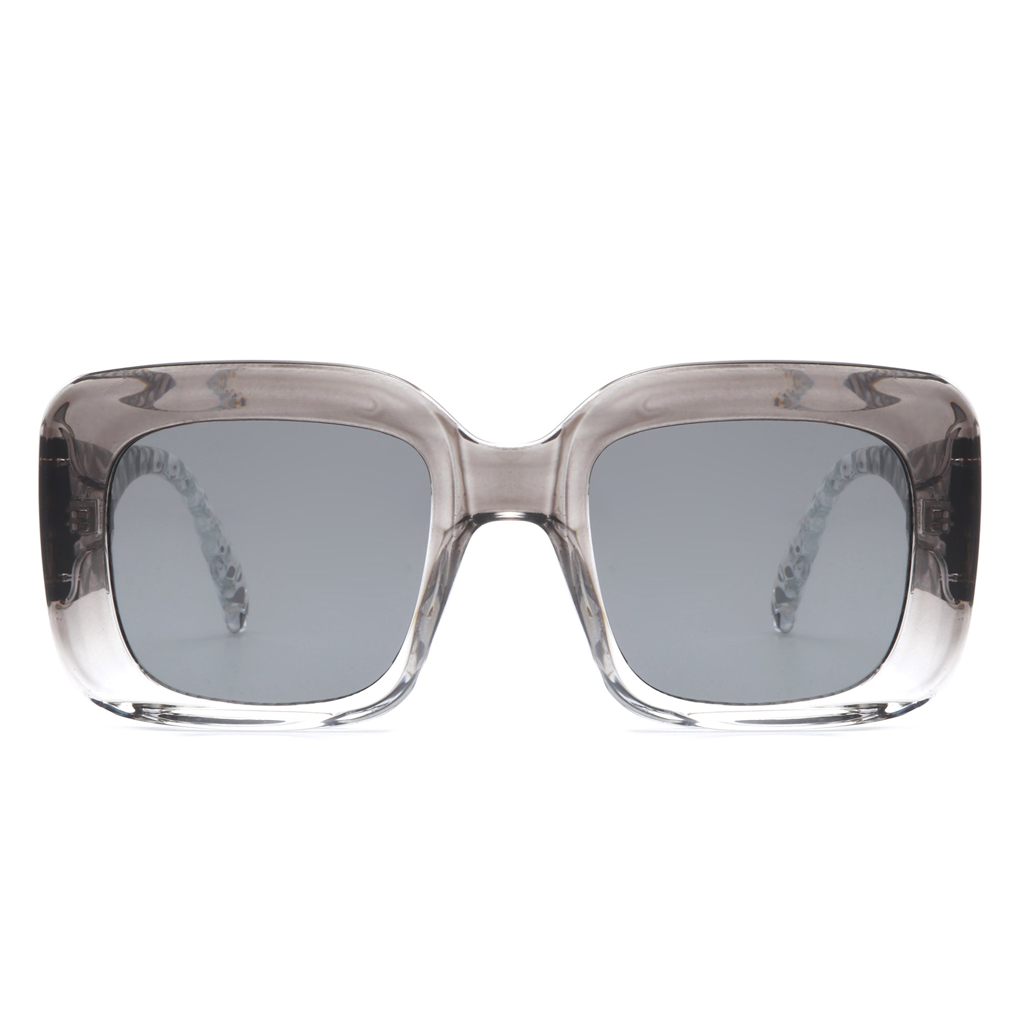 Vaelos Chunky Flat Top Square Thick Frame Sunglasses with stylish square design and UV protection.