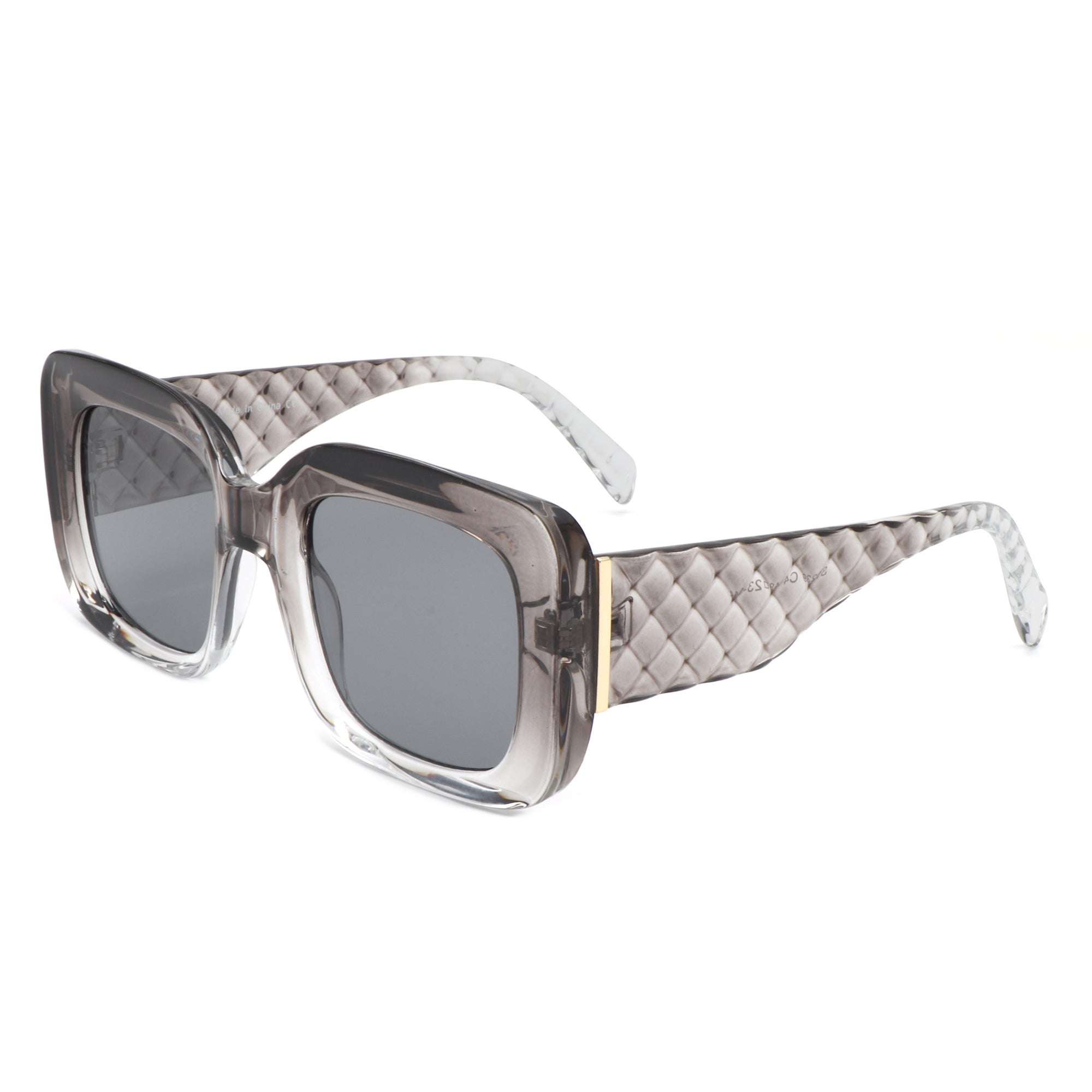 Vaelos Chunky Flat Top Square Thick Frame Sunglasses with stylish square design and UV protection.