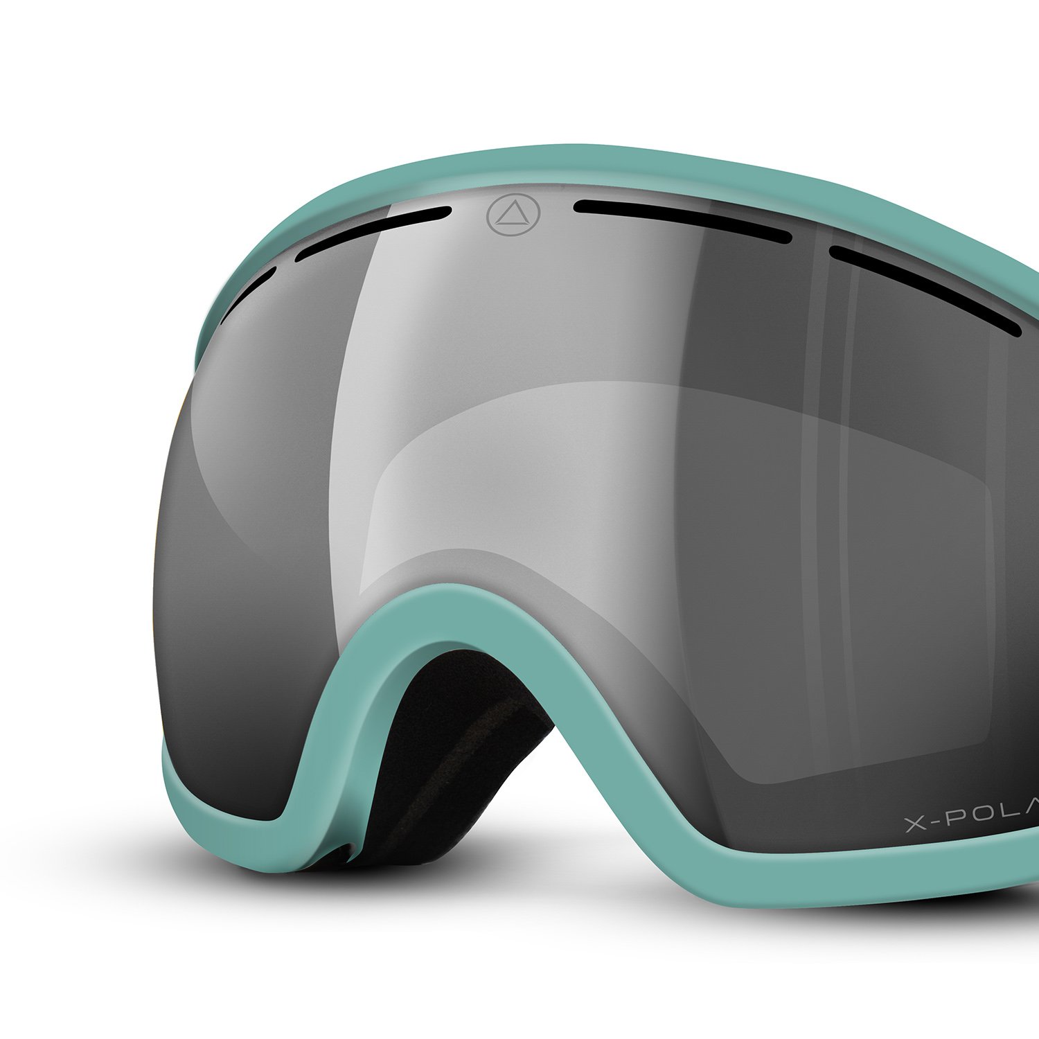 Uller® Vertical Mint/Grey ski goggles featuring advanced X-POLAR lens technology, designed for optimal clarity and performance.