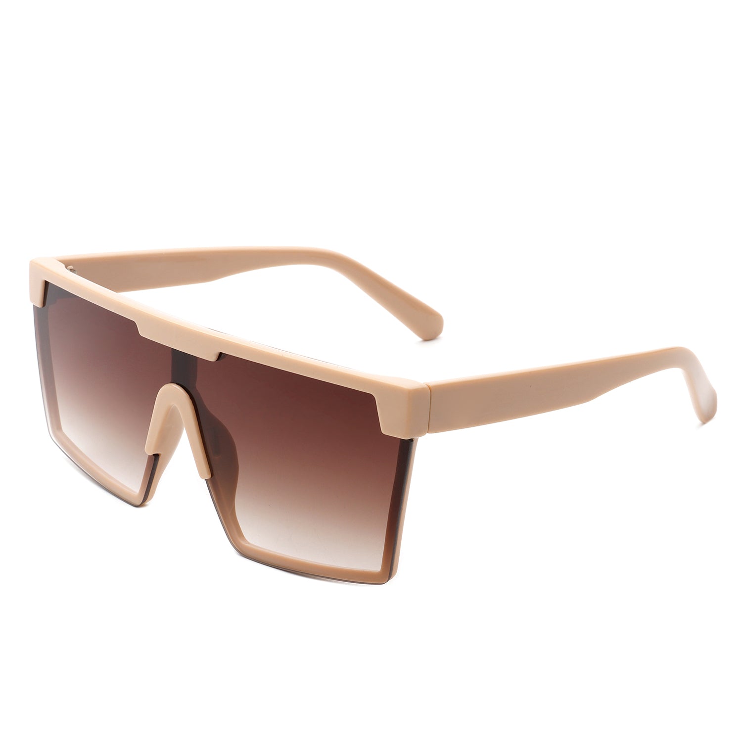 Vitalize Oversize Retro Square Flat Top Tinted Fashion Women sunglasses with a stylish design and UV protection.