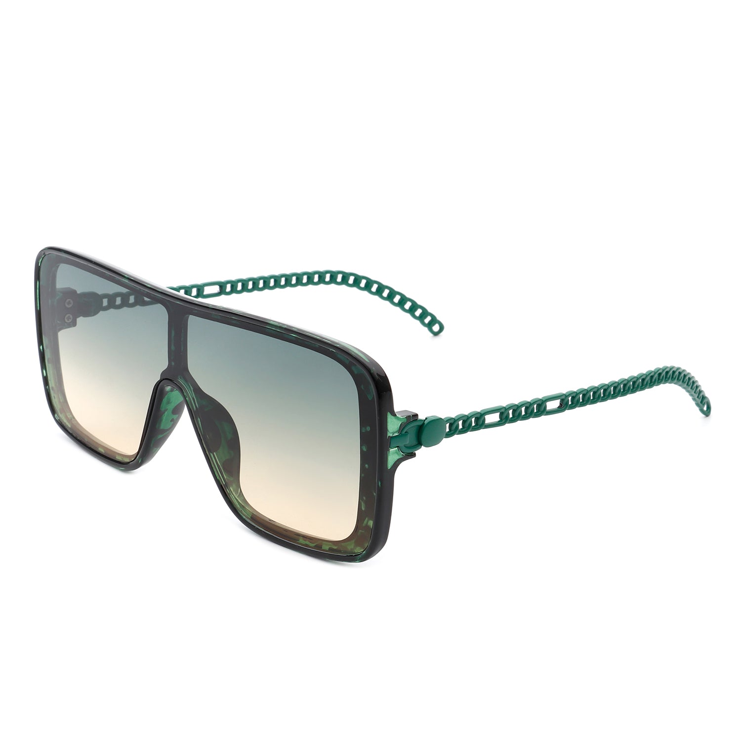 Wildwind Square Fashion Flat Top Oversize Retro Sunglasses with a stylish square design and UV protection.