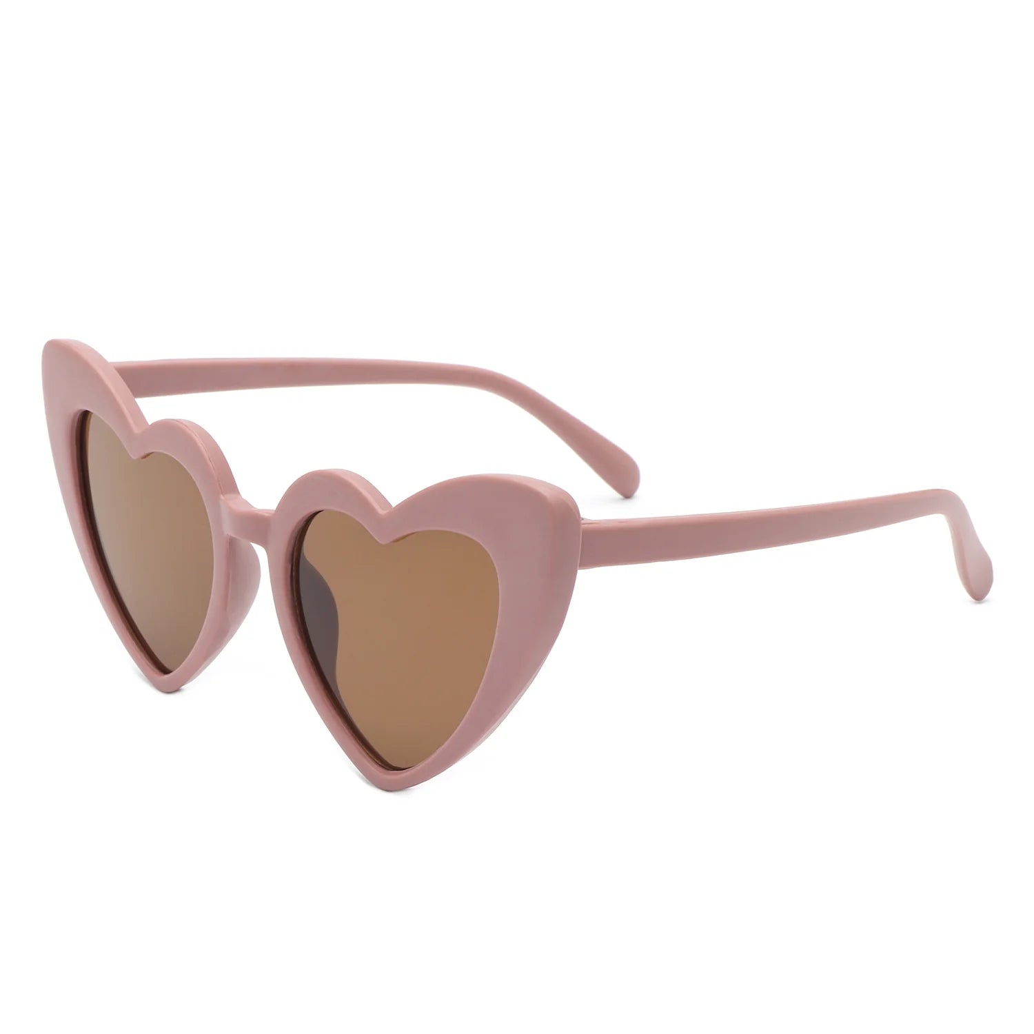 Wink Heart-Shaped Sunglasses for Kids featuring a playful design, lightweight plastic frames, and polycarbonate lenses for sun protection.