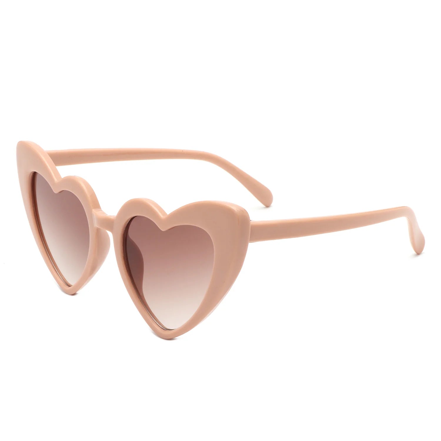 Wink Heart-Shaped Sunglasses for Kids featuring a playful design, lightweight plastic frames, and polycarbonate lenses for sun protection.