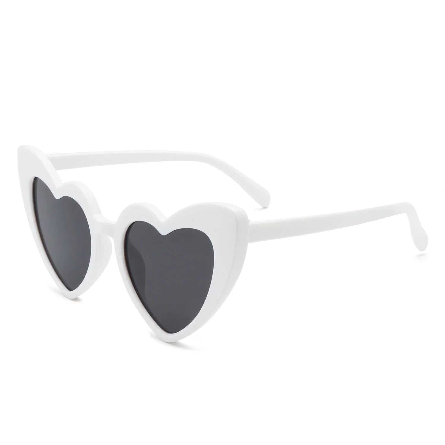 Wink Heart-Shaped Sunglasses for Kids featuring a playful design, lightweight plastic frames, and polycarbonate lenses for sun protection.