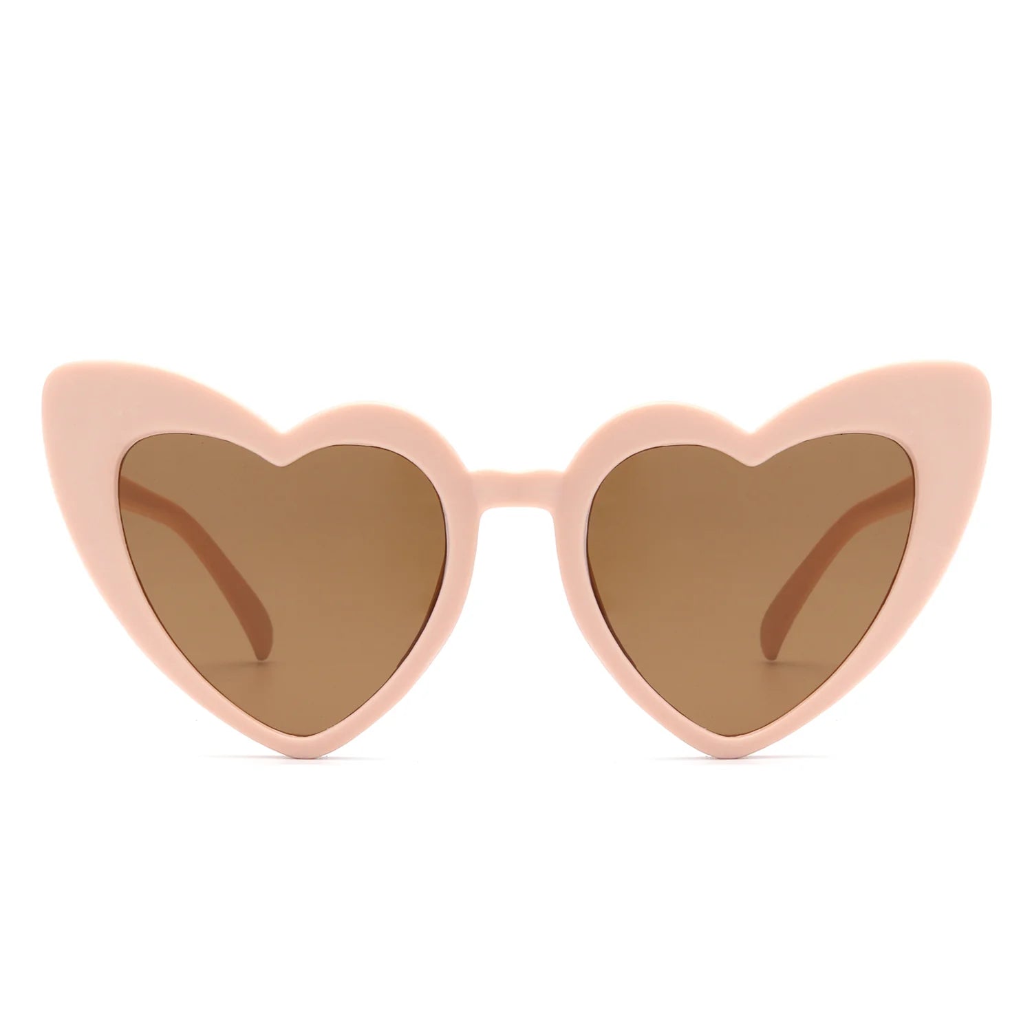 Wink Heart-Shaped Sunglasses for Kids featuring a playful design, lightweight plastic frames, and polycarbonate lenses for sun protection.