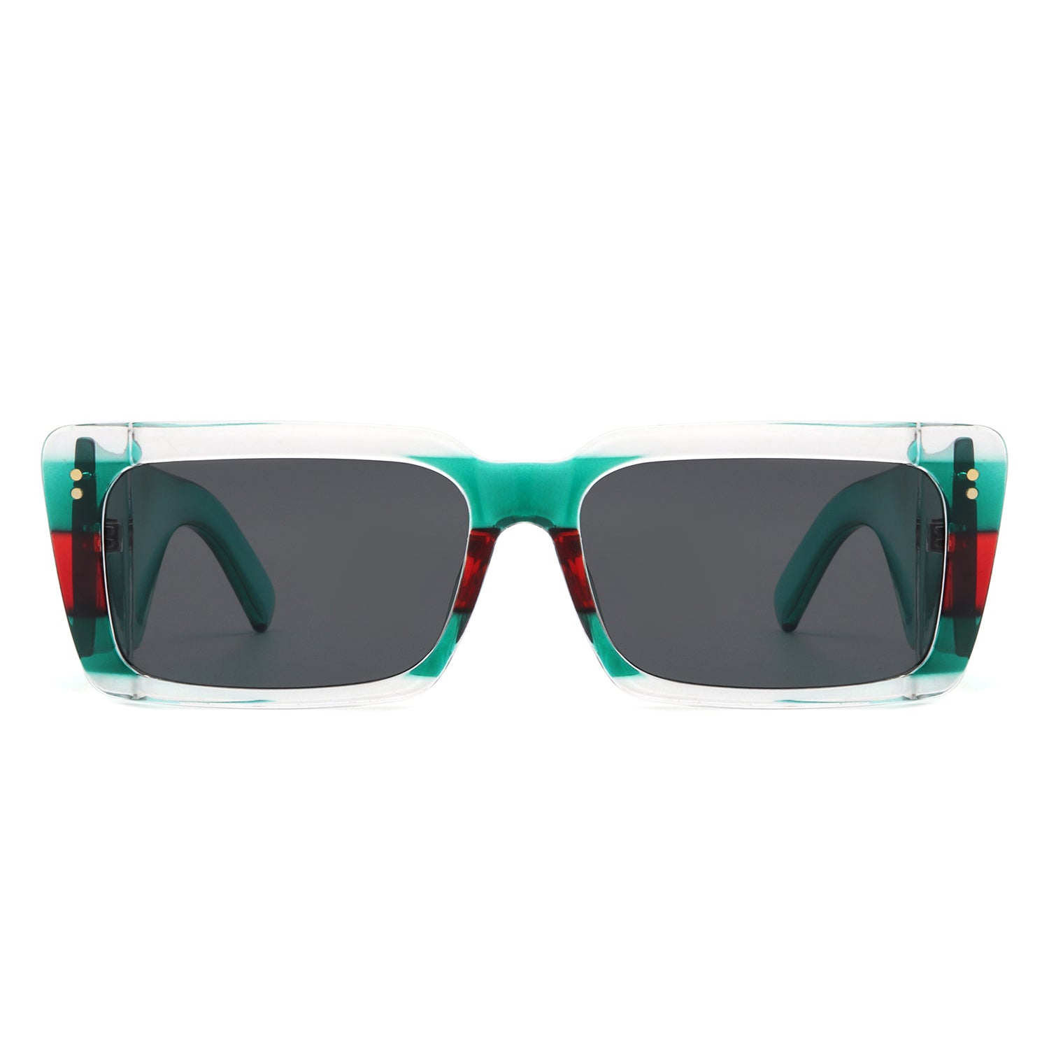 Yoplines Retro Rectangle Square Flat Top Tinted Sunglasses with a stylish design and UV protection.