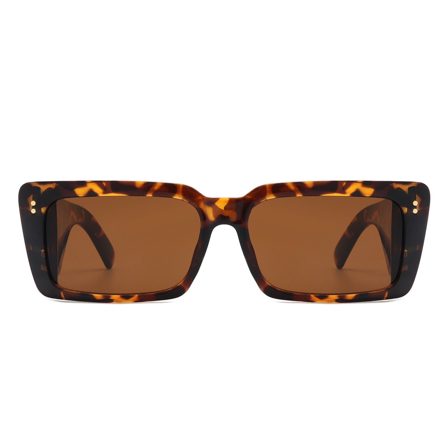 Yoplines Retro Rectangle Square Flat Top Tinted Sunglasses with a stylish design and UV protection.