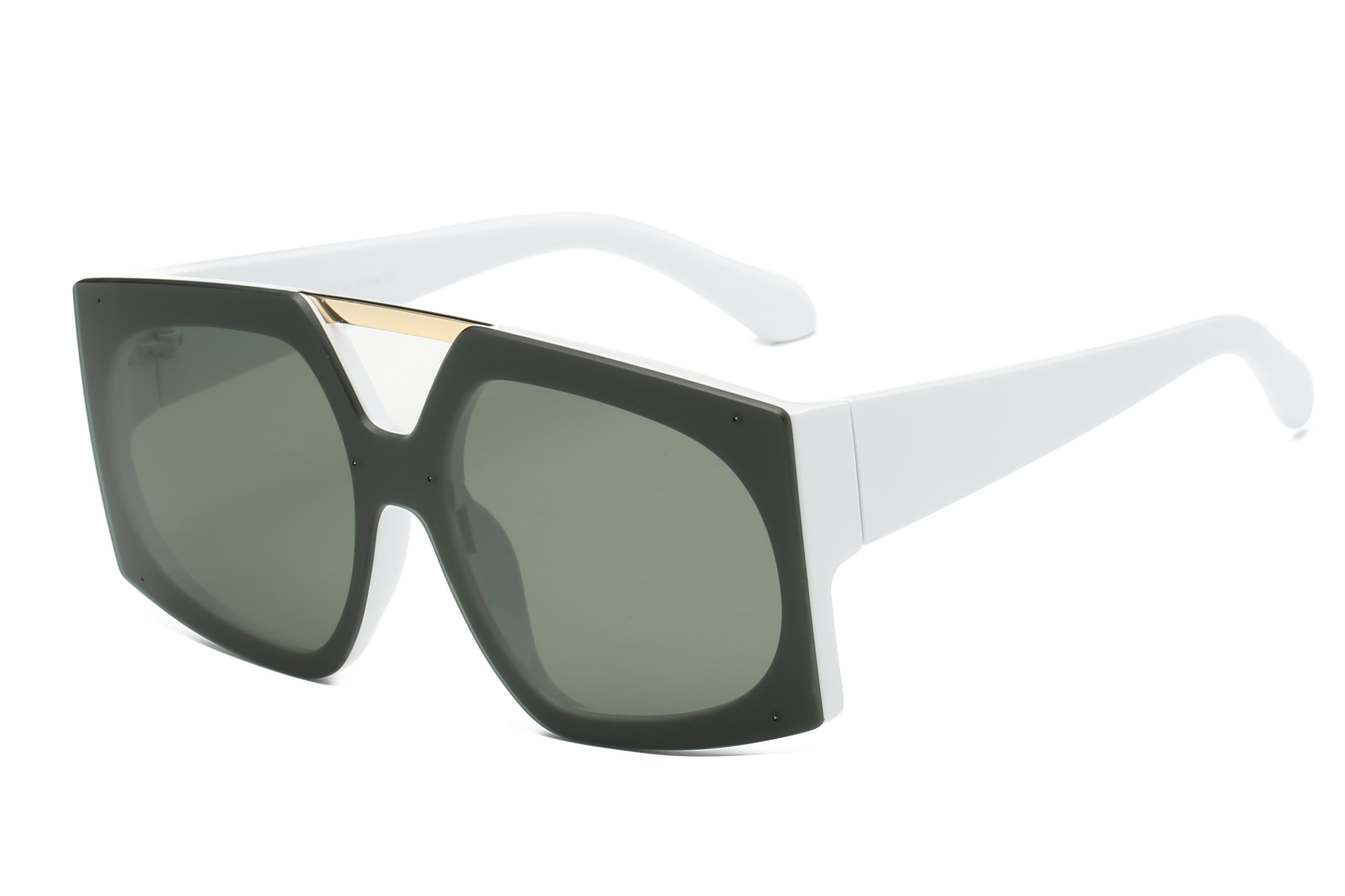 Zendaya Women Retro Vintage Flat Lens Oversized Sunglasses with a stylish square design, featuring a plastic and metal frame and polycarbonate lenses.