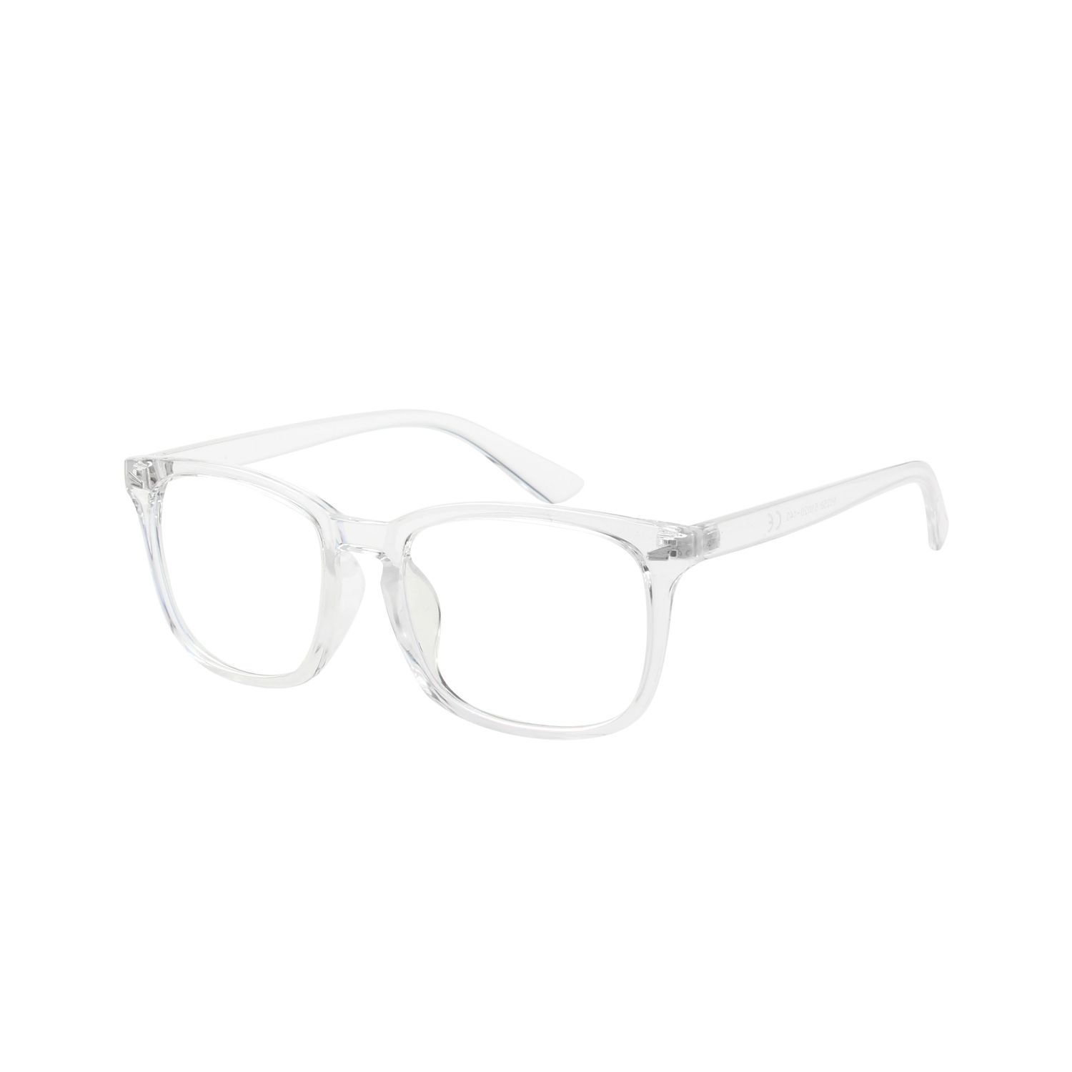 Zephyr Classic Rectangle Blue Light Glasses with a stylish plastic frame and clear lenses, designed for eye protection.