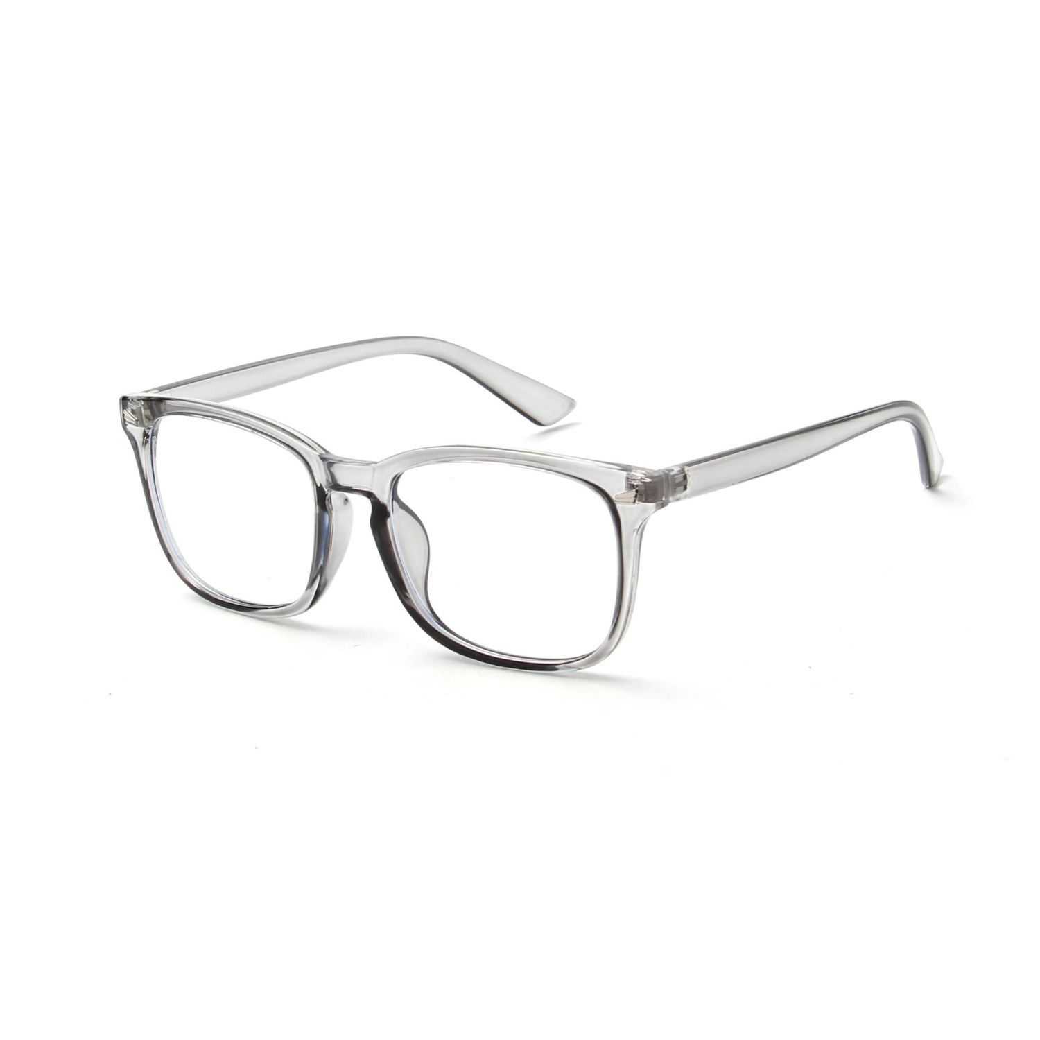 Zephyr Classic Rectangle Blue Light Glasses with a stylish plastic frame and clear lenses, designed for eye protection.