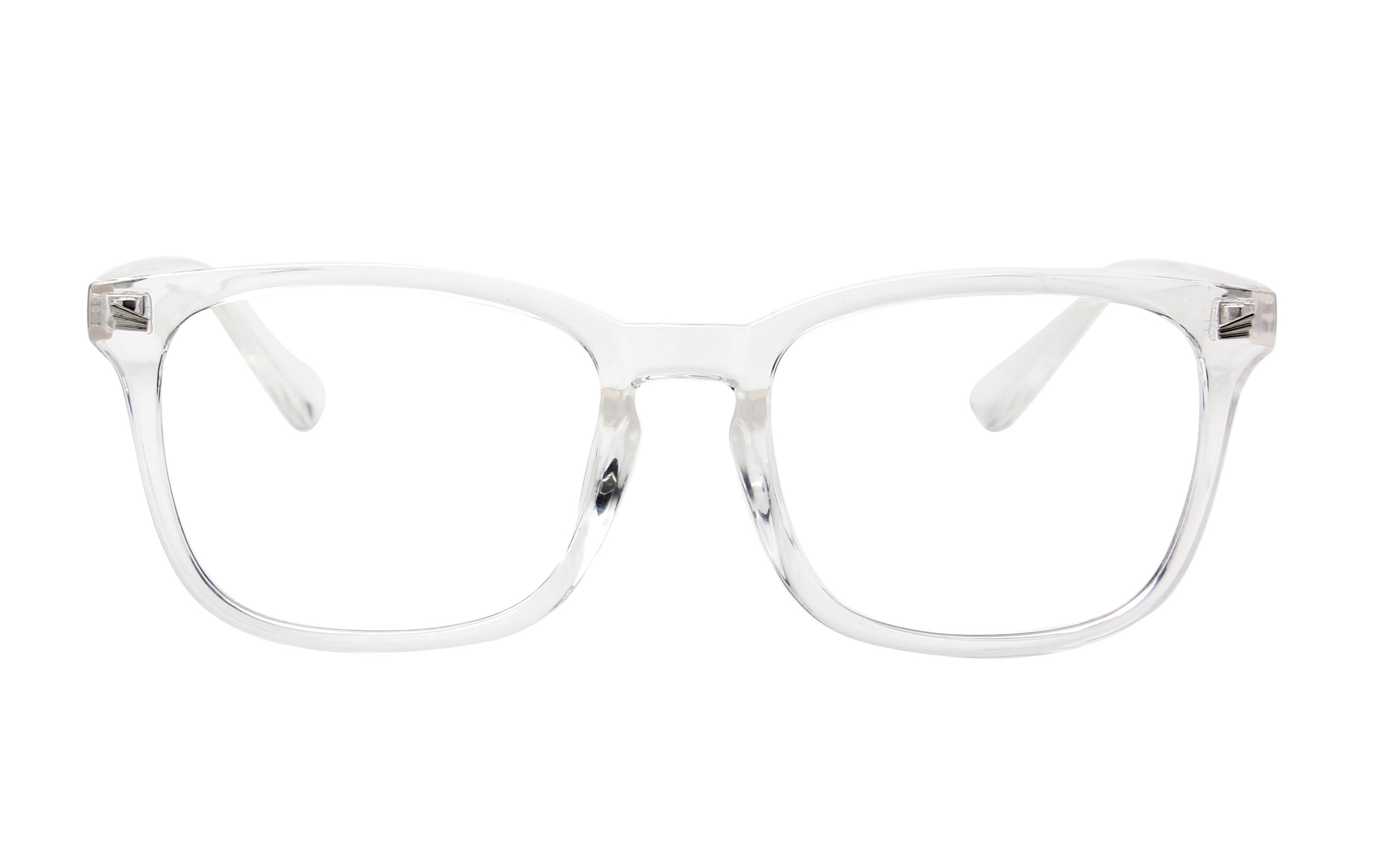 Zephyr Classic Rectangle Blue Light Glasses with a stylish plastic frame and clear lenses, designed for eye protection.