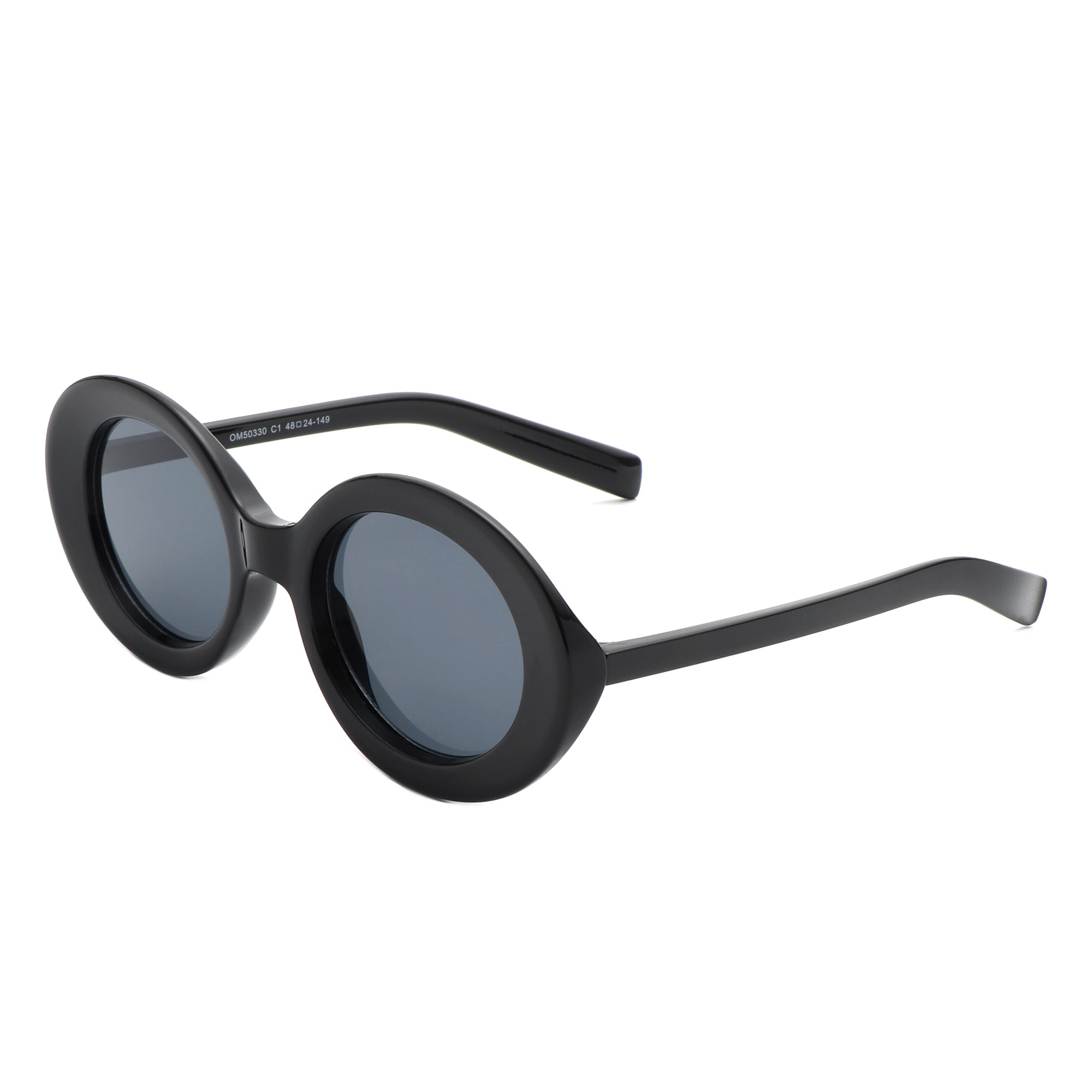 Zyriel Oval Retro Fashion-Inspired Round Sunglasses with a stylish round frame and oval contour, perfect for sunny days.