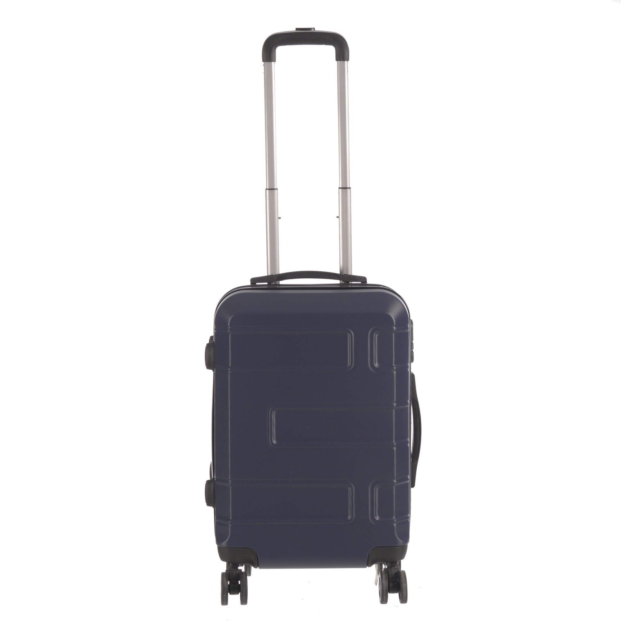 20-inch carry-on luggage from the Deco Collection in various colors, showcasing its stylish design and durable features.