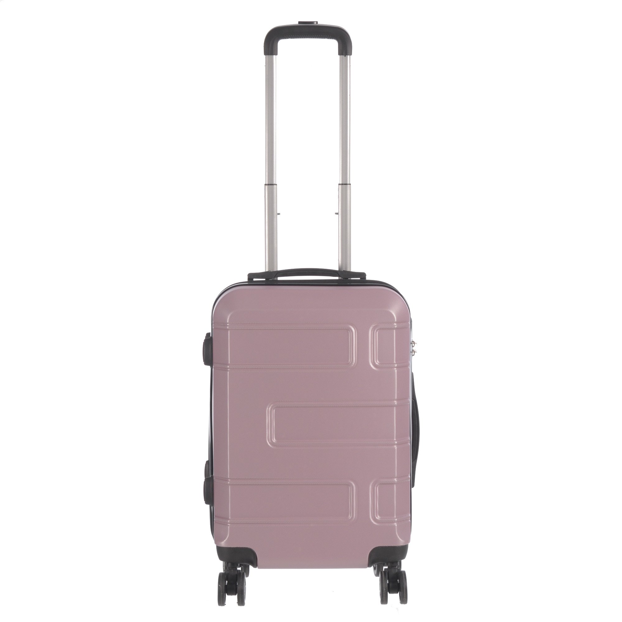 20-inch carry-on luggage from the Deco Collection in various colors, showcasing its stylish design and durable features.