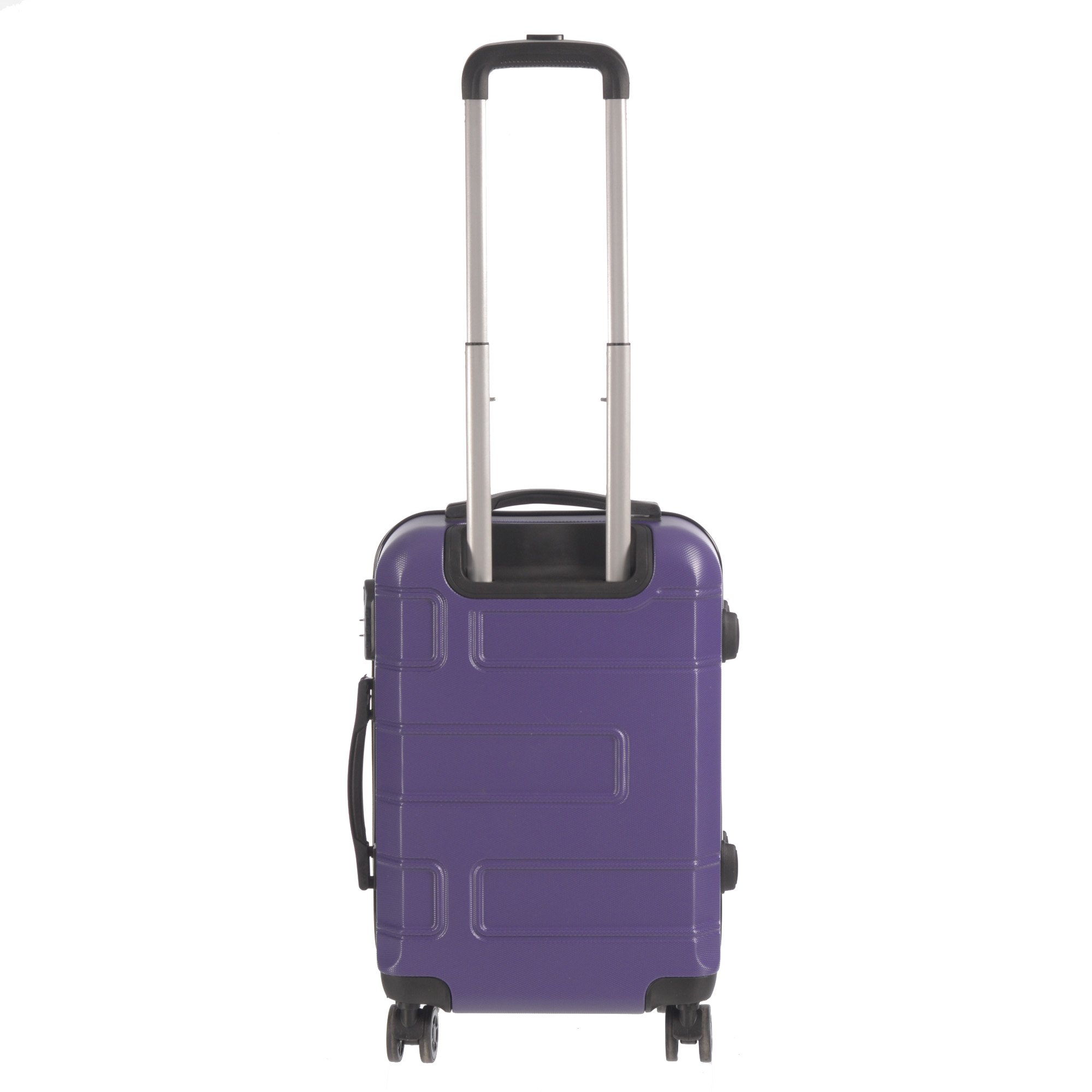 20-inch carry-on luggage from the Deco Collection in various colors, showcasing its stylish design and durable features.