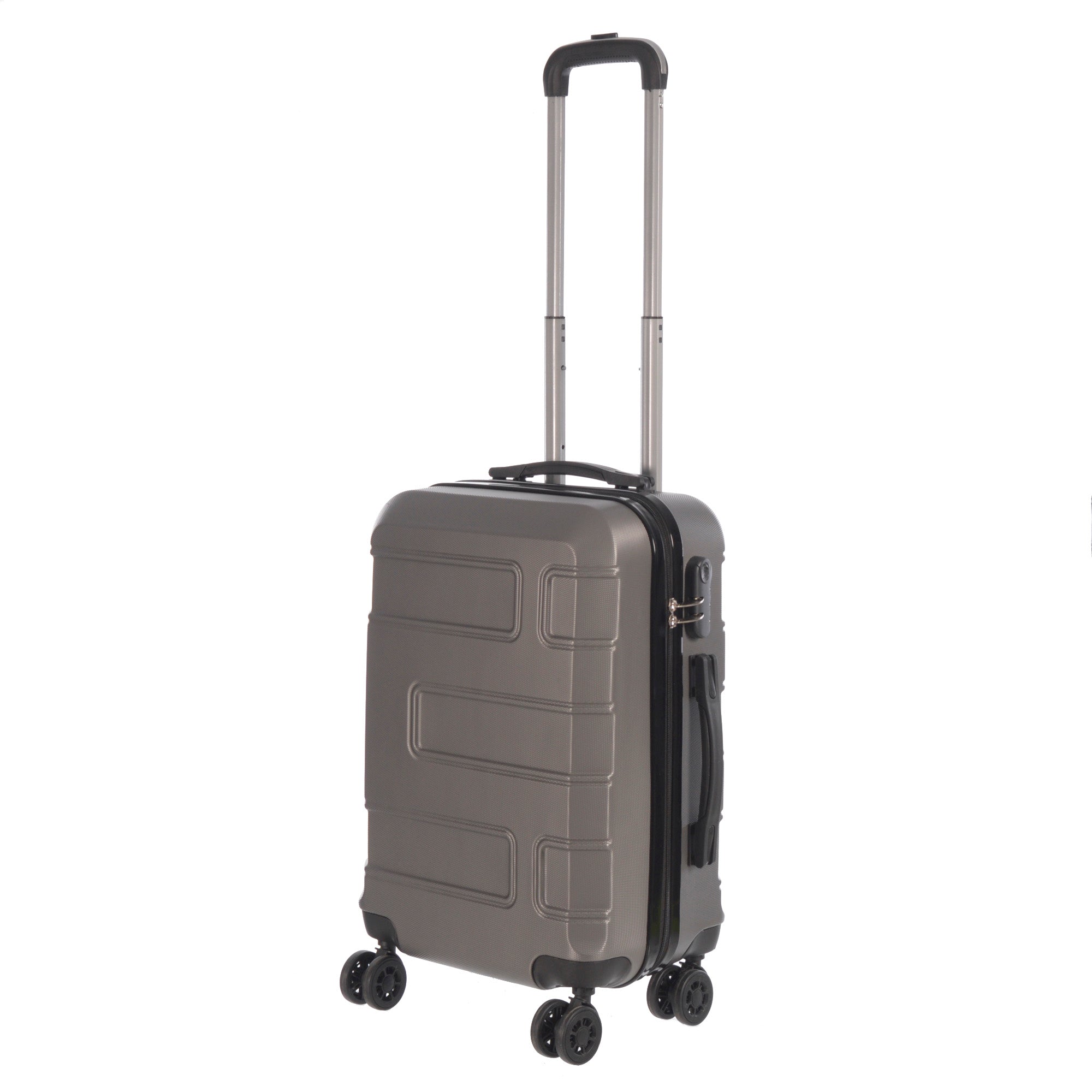 20-inch carry-on luggage from the Deco Collection in various colors, showcasing its stylish design and durable features.