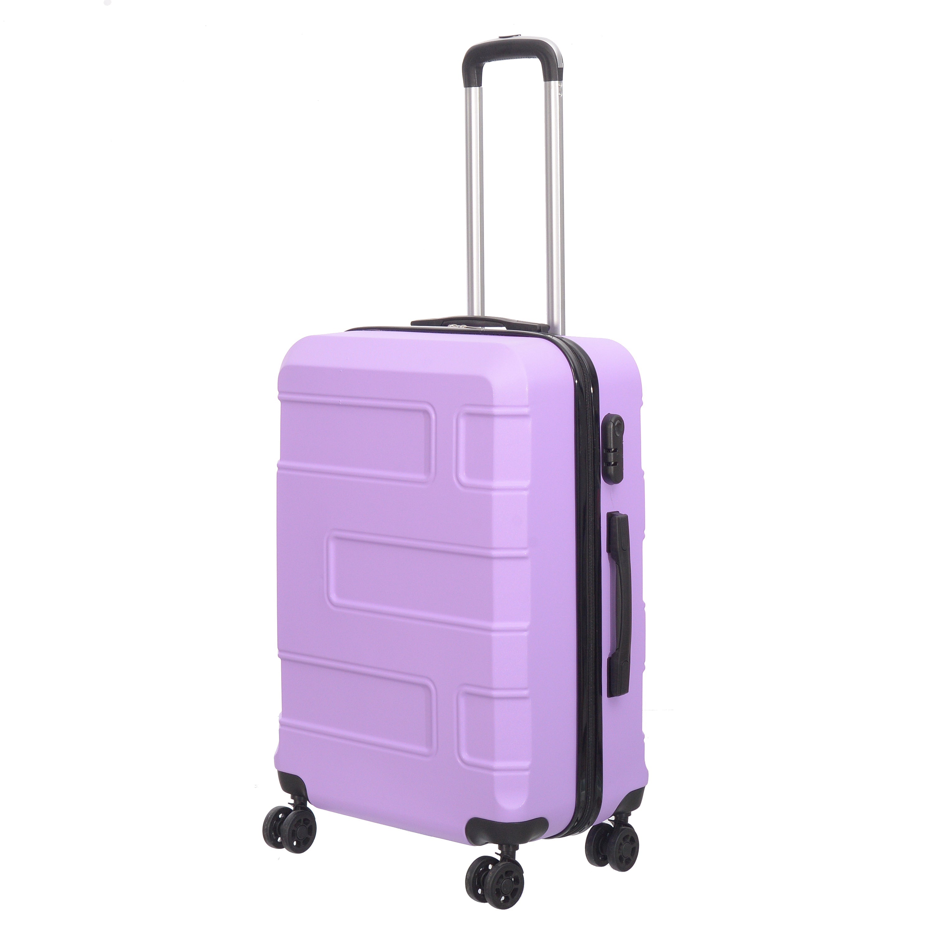 20-inch carry-on luggage from the Deco Collection in various colors, showcasing its stylish design and durable features.