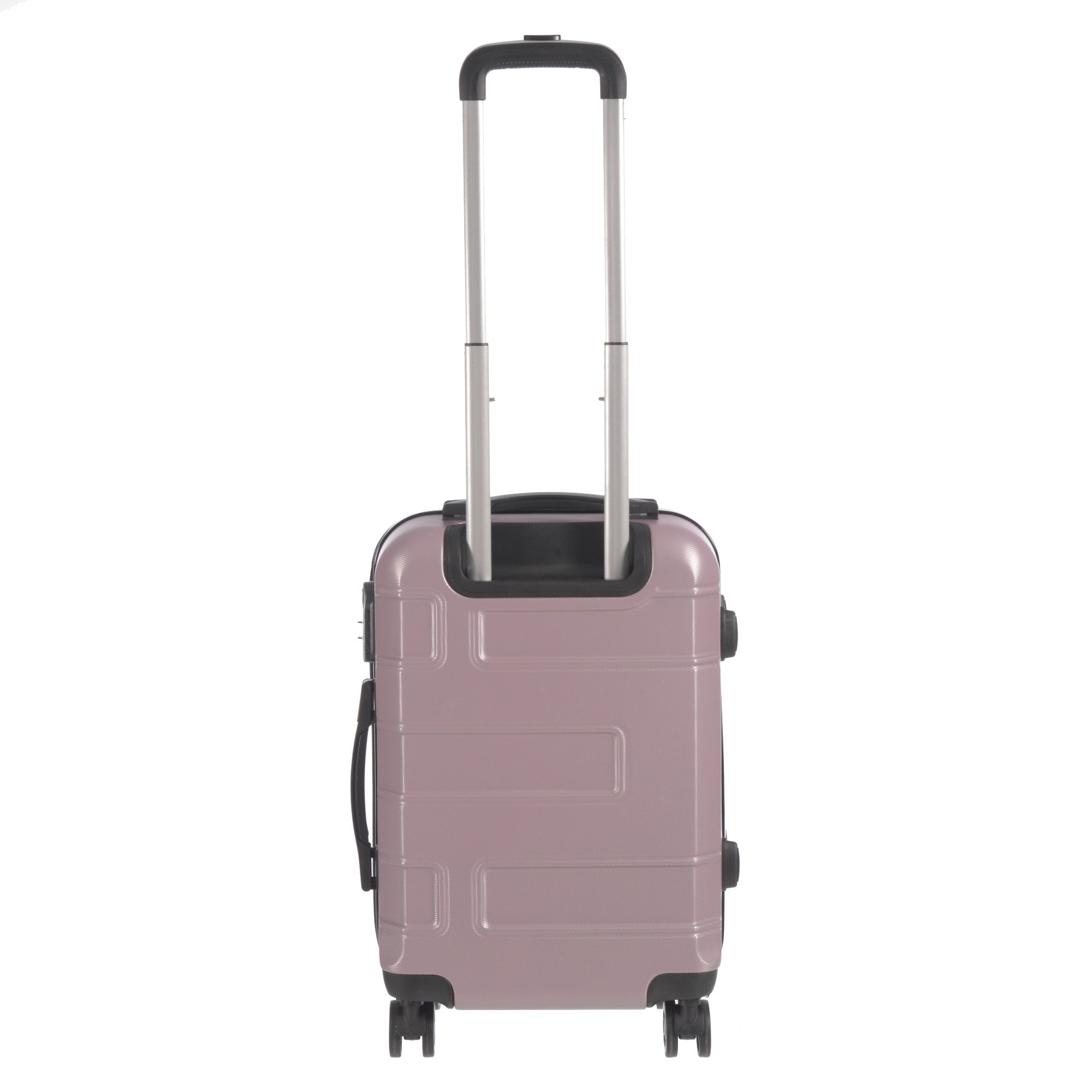 20-inch carry-on luggage from the Deco Collection in various colors, showcasing its stylish design and durable features.