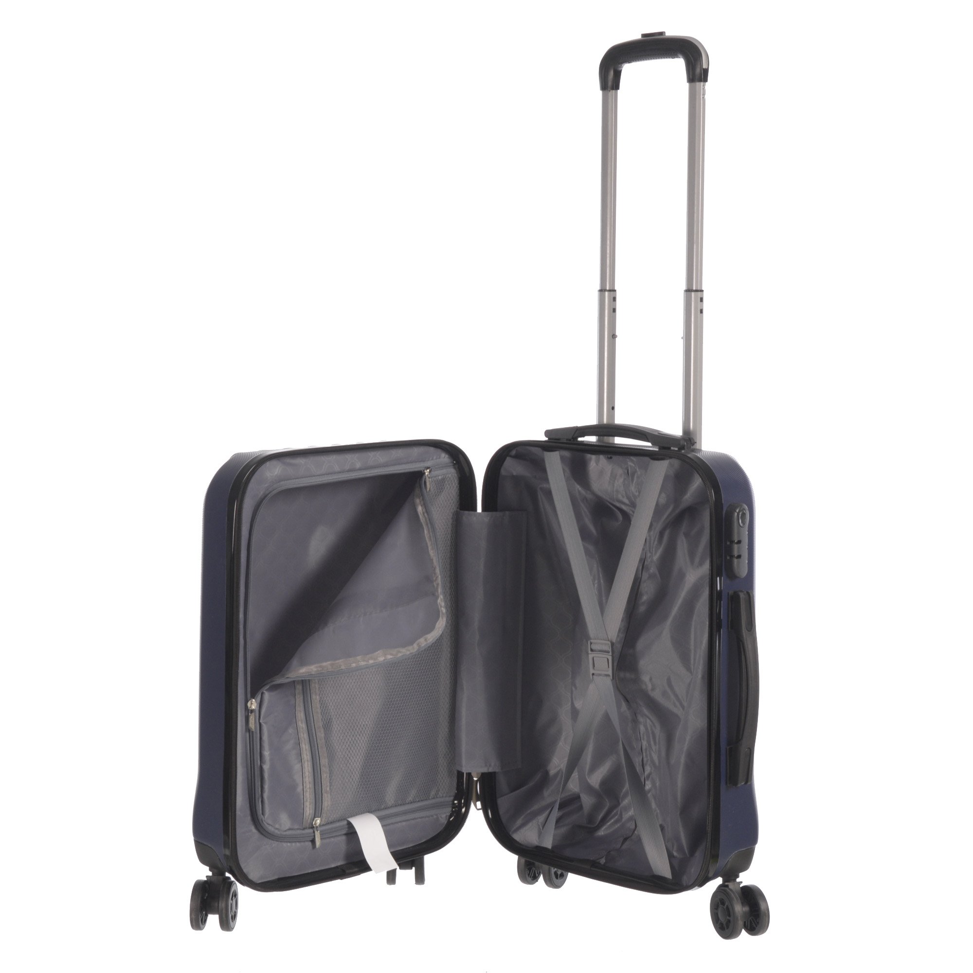 3 Piece Luggage Set Grove Collection featuring durable ABS outer shell, spinner wheels, and vibrant color options.