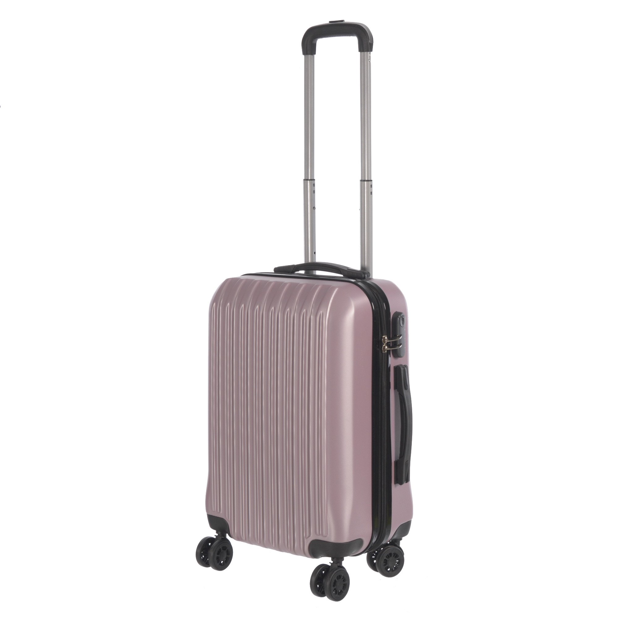 3 Piece Luggage Set Grove Collection featuring durable ABS outer shell, spinner wheels, and vibrant color options.