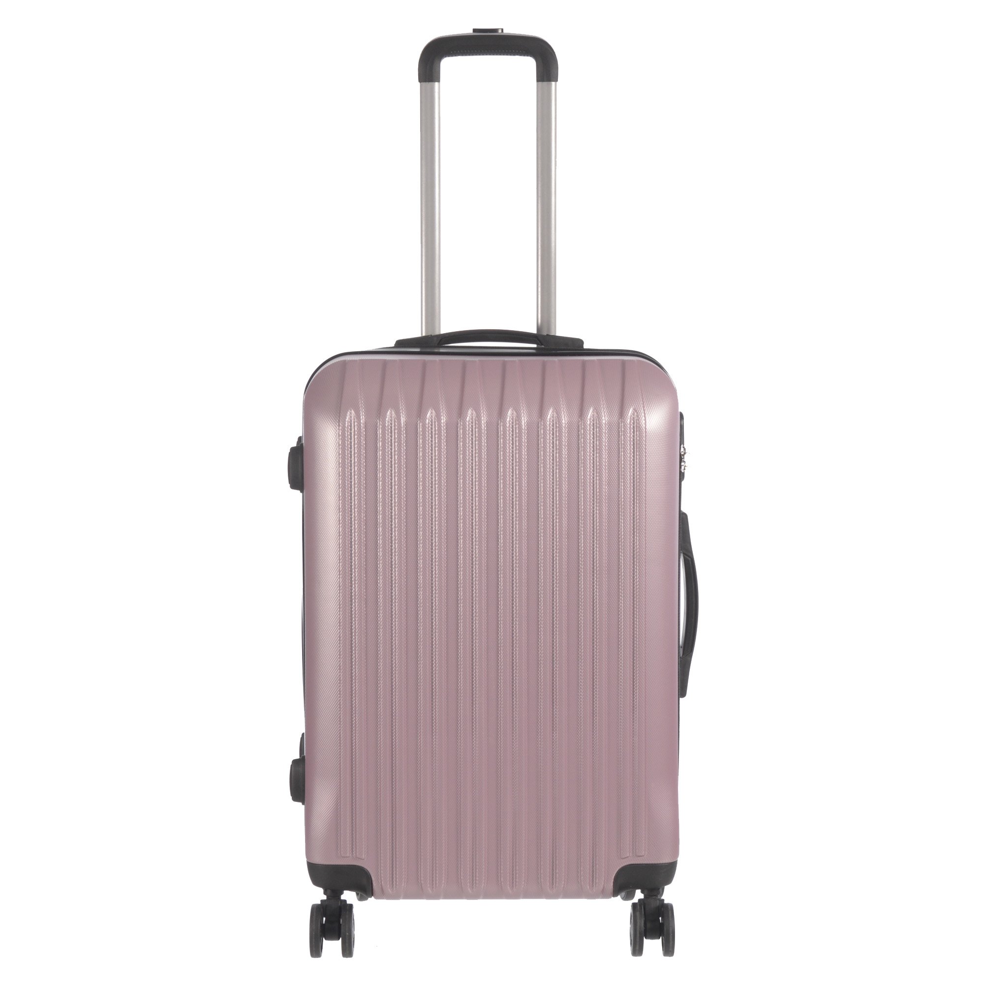 3 Piece Luggage Set Grove Collection featuring durable ABS outer shell, spinner wheels, and vibrant color options.