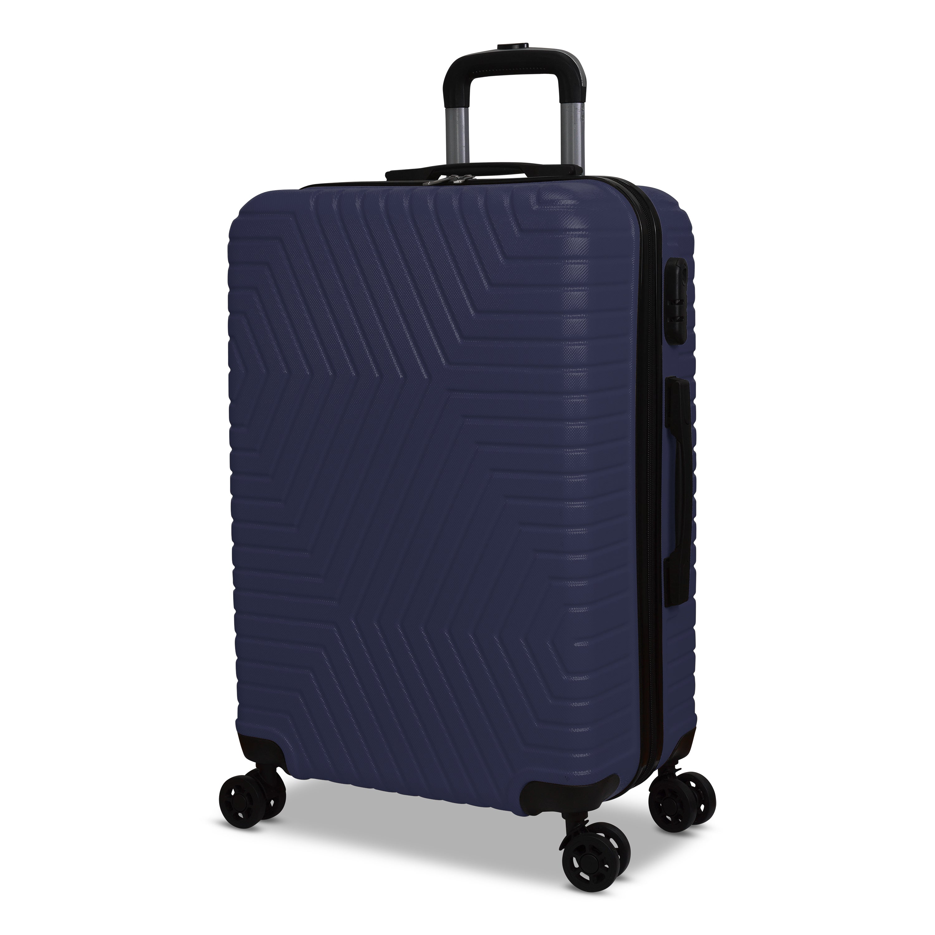 3 Piece Luggage Set Lattitude Collection featuring durable ABS outer shell, spinner wheels, and vibrant color options.