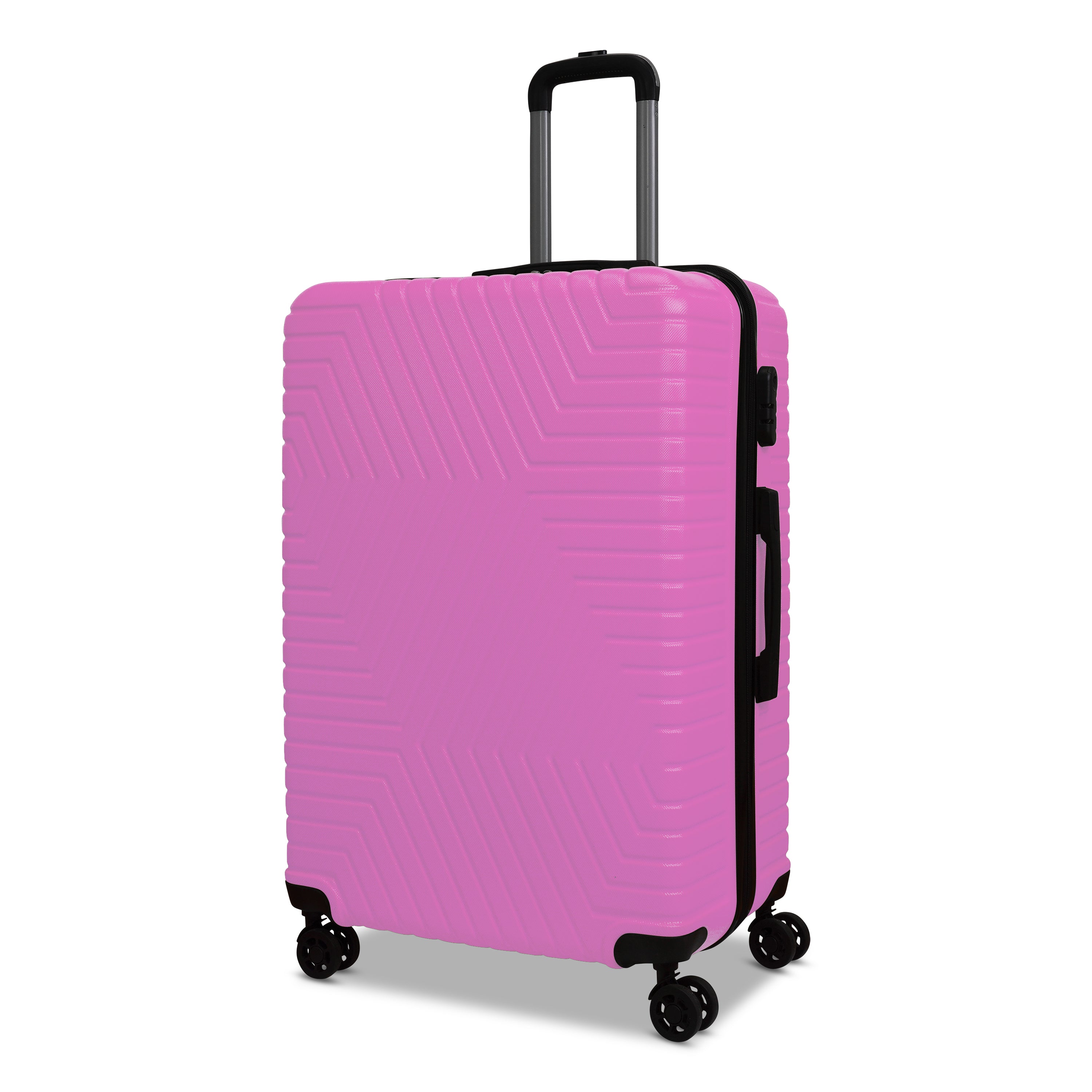 3 Piece Luggage Set Lattitude Collection featuring durable ABS outer shell, spinner wheels, and vibrant color options.