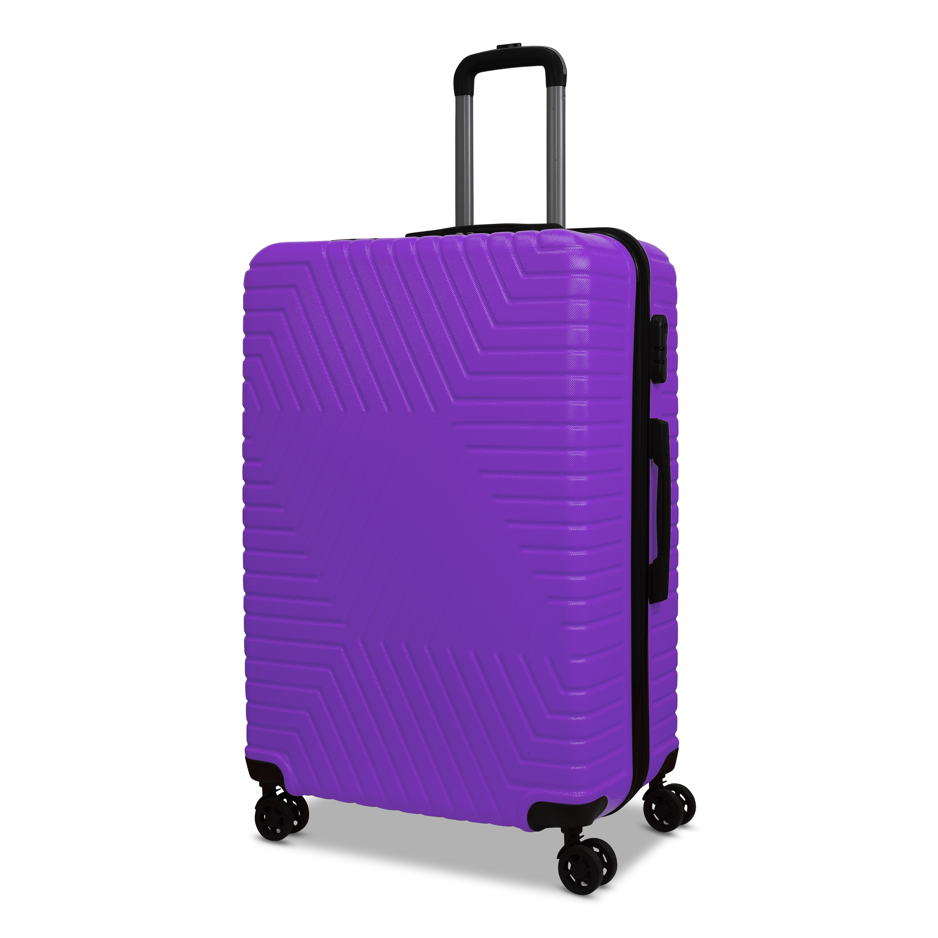 3 Piece Luggage Set Lattitude Collection featuring durable ABS outer shell, spinner wheels, and vibrant color options.