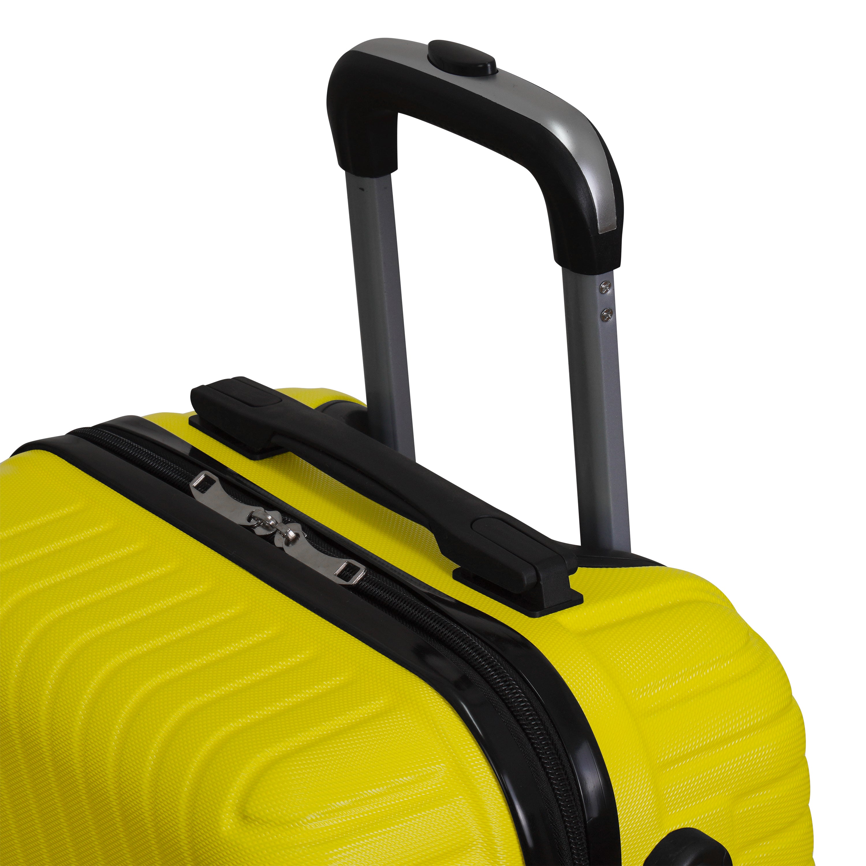 3 Piece Luggage Set Lattitude Collection featuring durable ABS outer shell, spinner wheels, and vibrant color options.