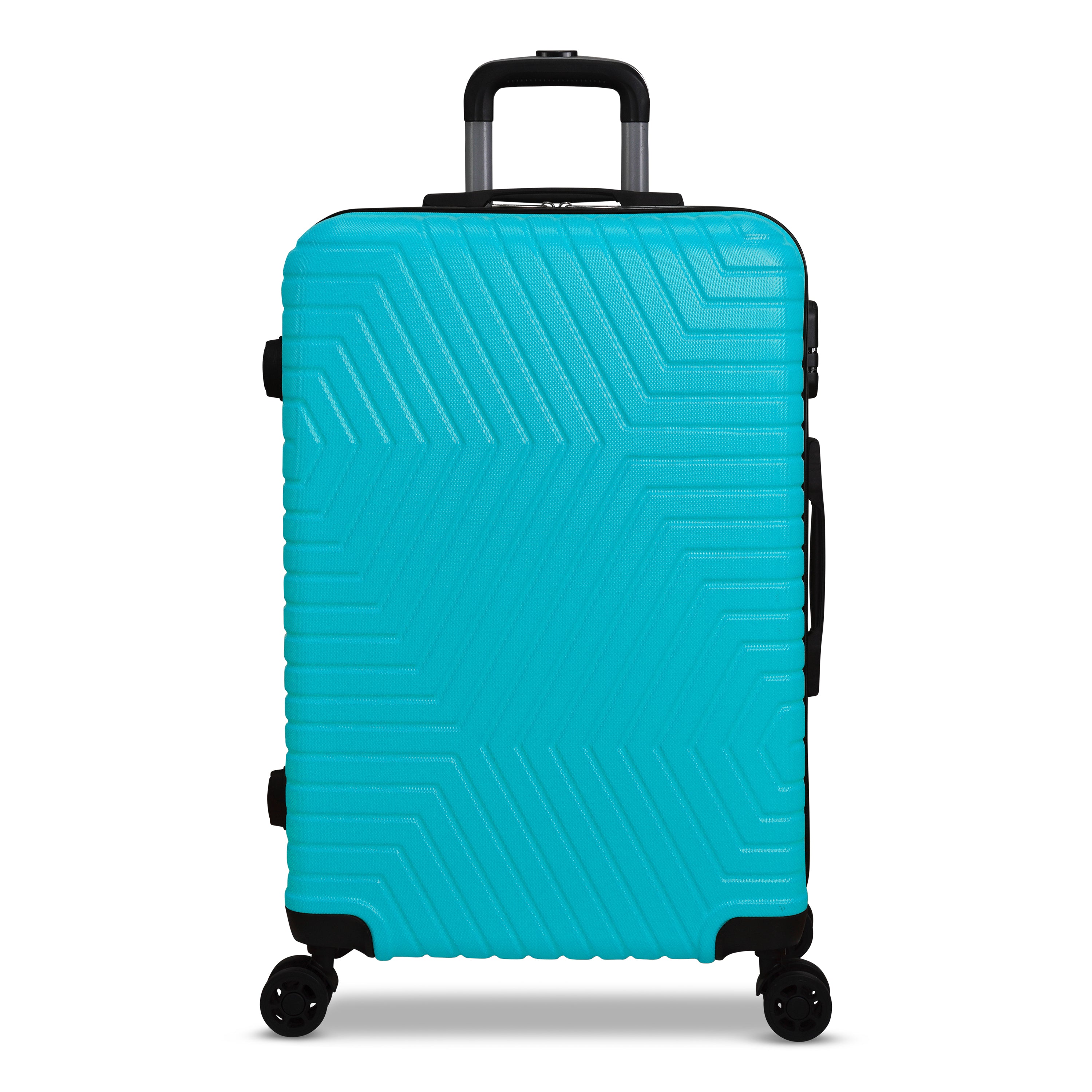 3 Piece Luggage Set Lattitude Collection featuring durable ABS outer shell, spinner wheels, and vibrant color options.